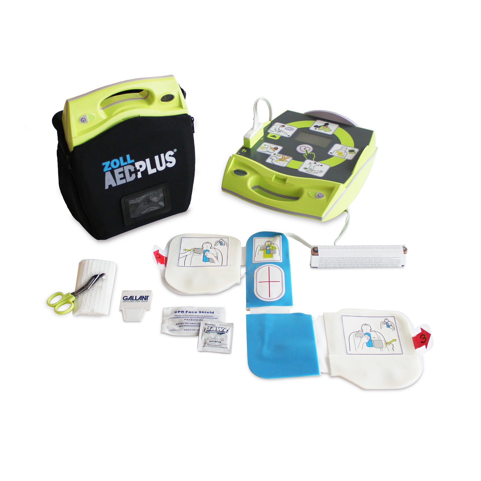 Zoll Medical - 22700010102011010 AED Unit Semi-Automatic AED Plus® Electrode CPR-D-padz Battery Operated LCD Display