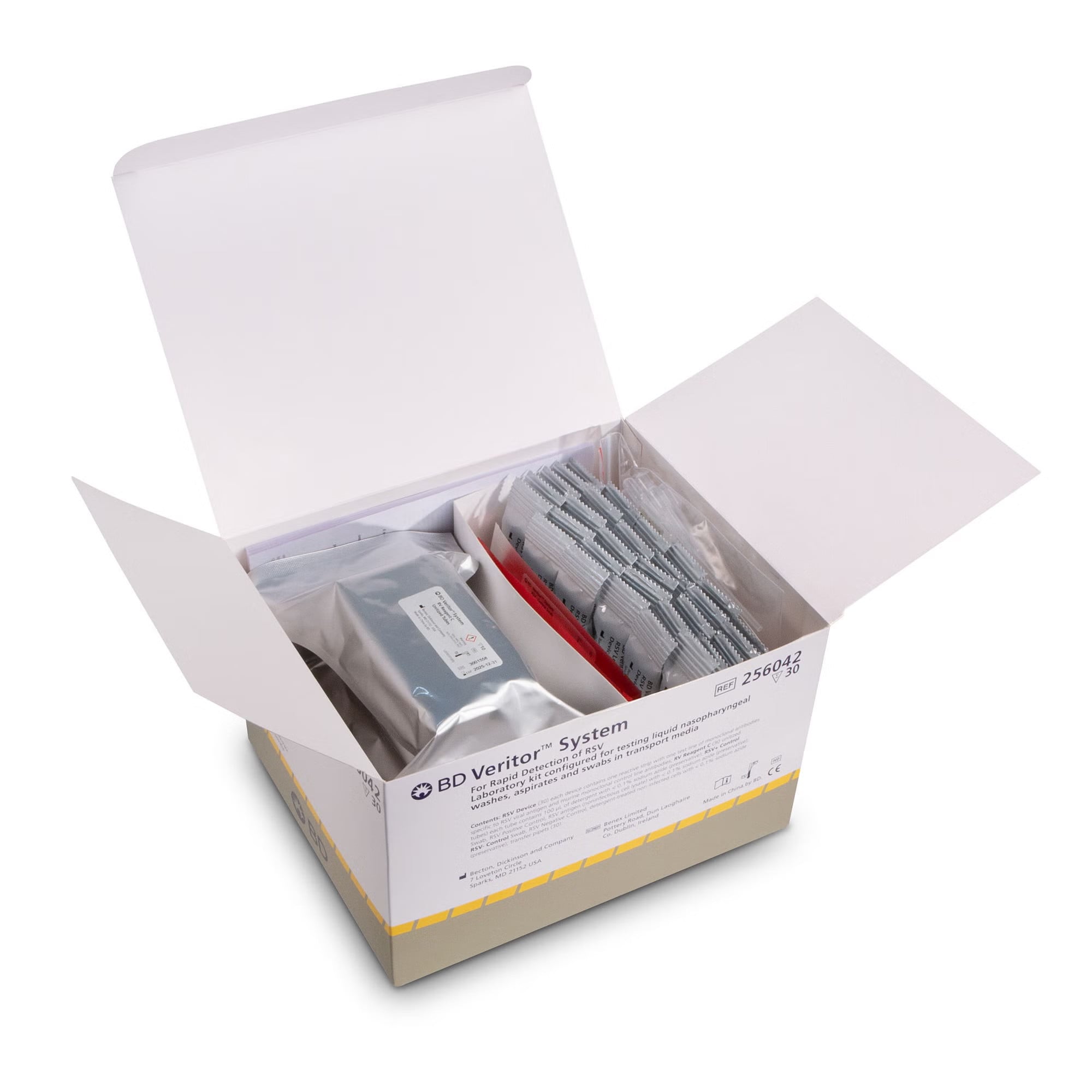 BD - 256042 Respiratory Test Kit BD Veritor™ System Respiratory Syncytial Virus Test (RSV) 30 Tests CLIA Non-Waived