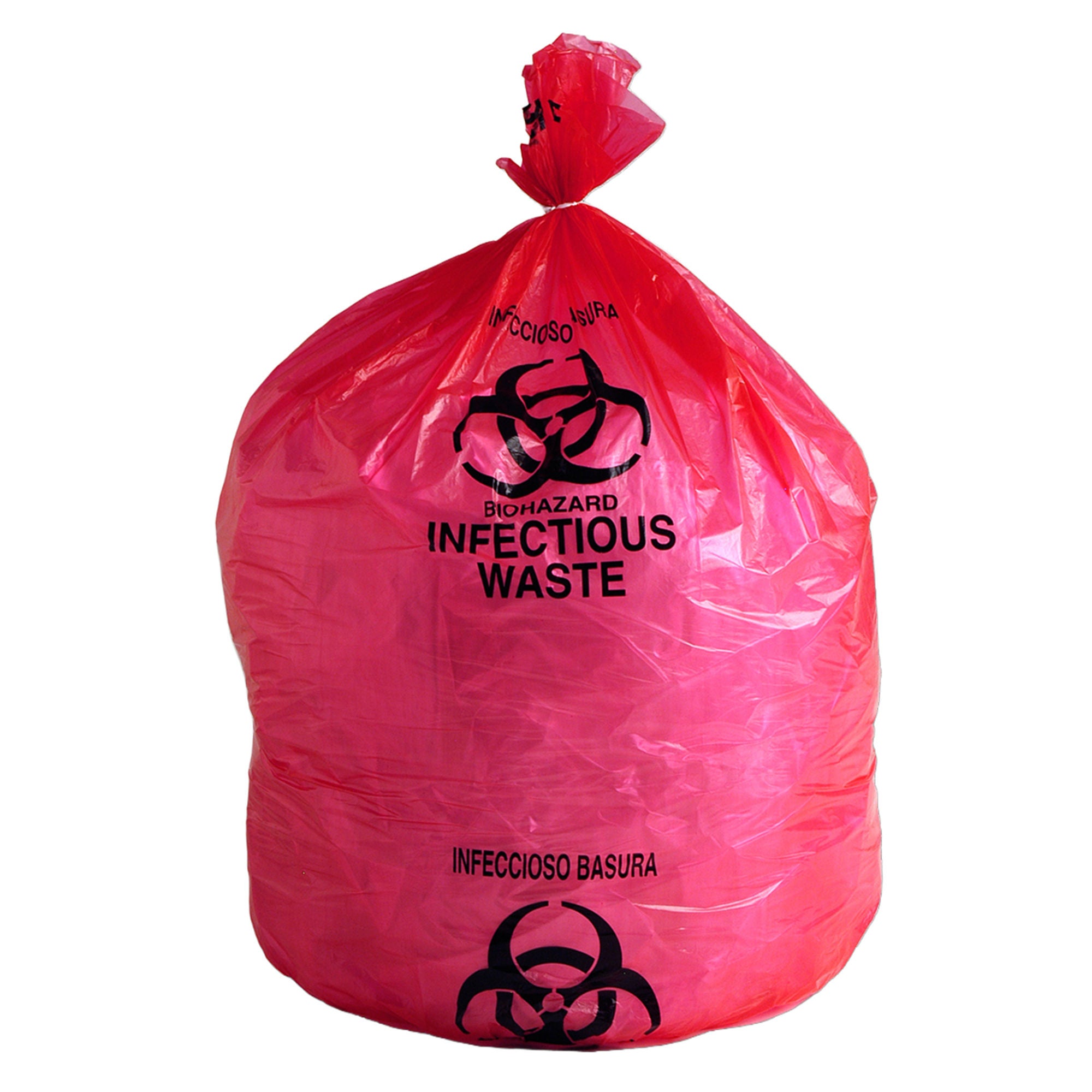 Elkay Plastics - HD44RE Biohazard Waste Bag LK® Biohazard Symbol / Biohazard / Infectious Waste 44 gal. Red 36 X 48 Inch