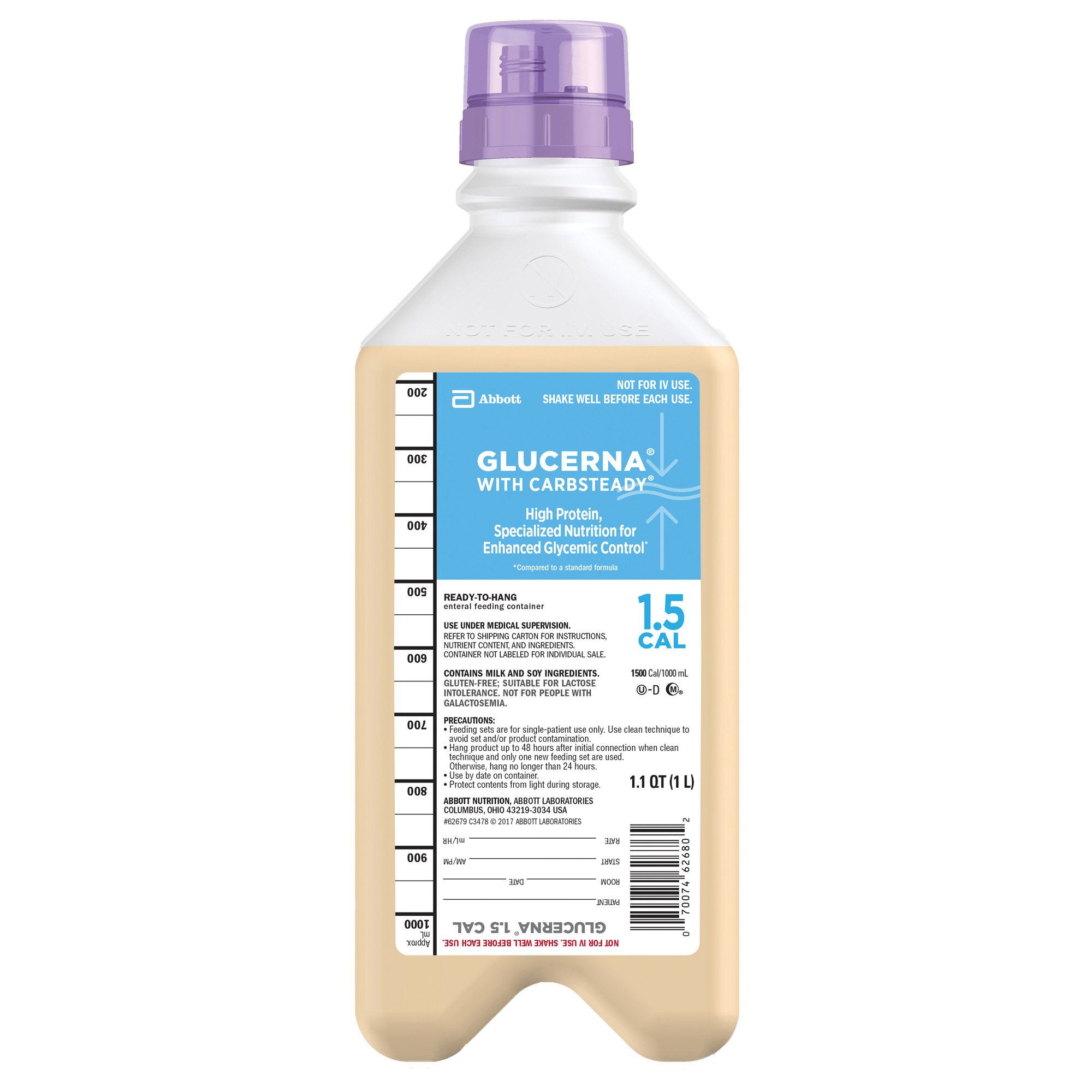 Abbott Nutrition - 62679 Glucerna® with Carbsteady Tube Feeding Formula