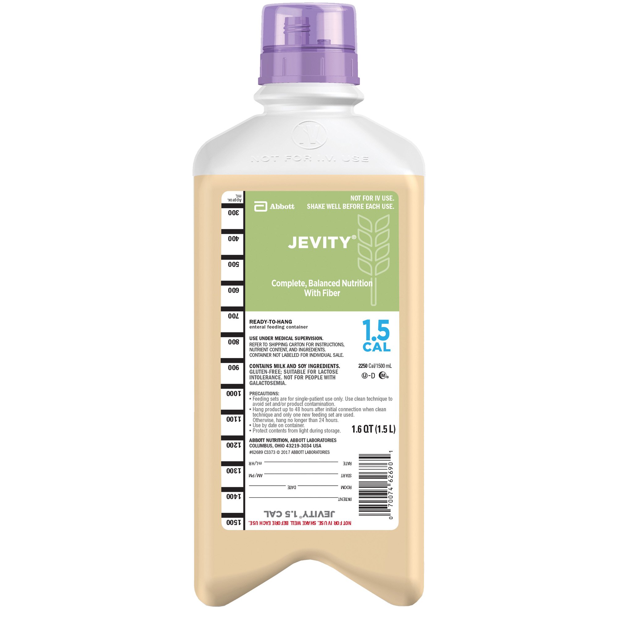 Abbott Nutrition - 62689 Jevity® 1.5 Cal Tube Feeding Formula