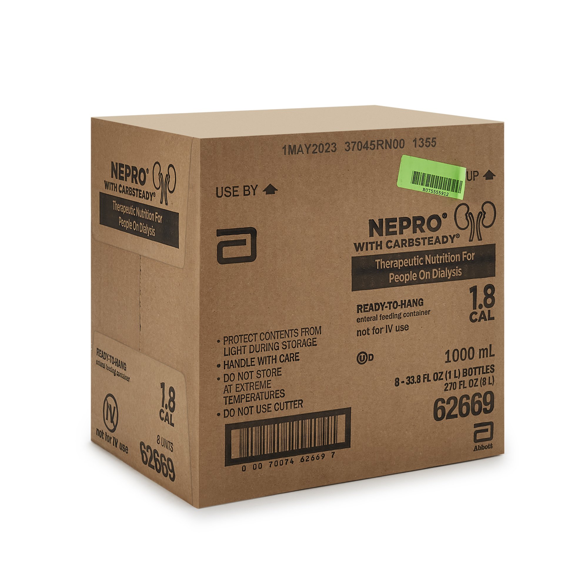 Abbott Nutrition 62669 - Nepro® with Carbsteady® Vanilla Tube Feeding Formula, 33.8-ounce Carton - 1/Each, 8/Case
