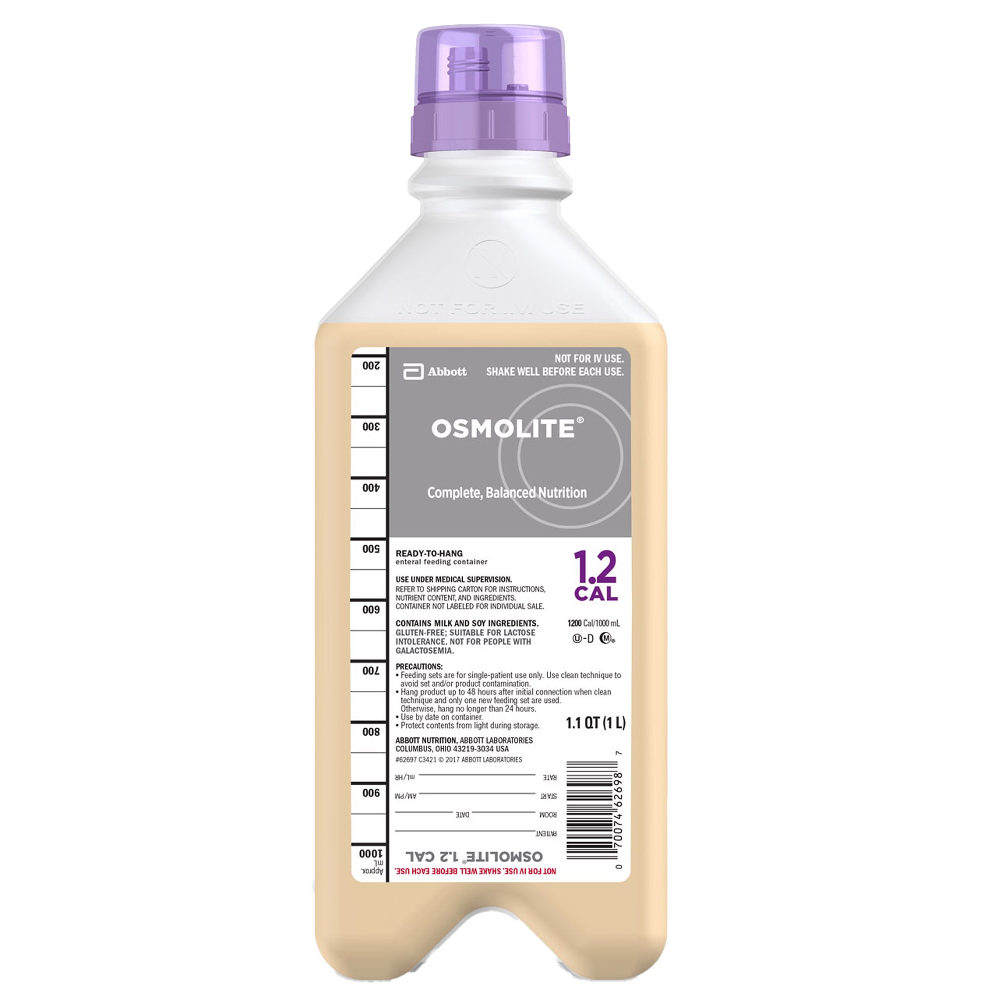 Abbott Nutrition - 62697 Osmolite® 1.2 Cal Tube Feeding Formula