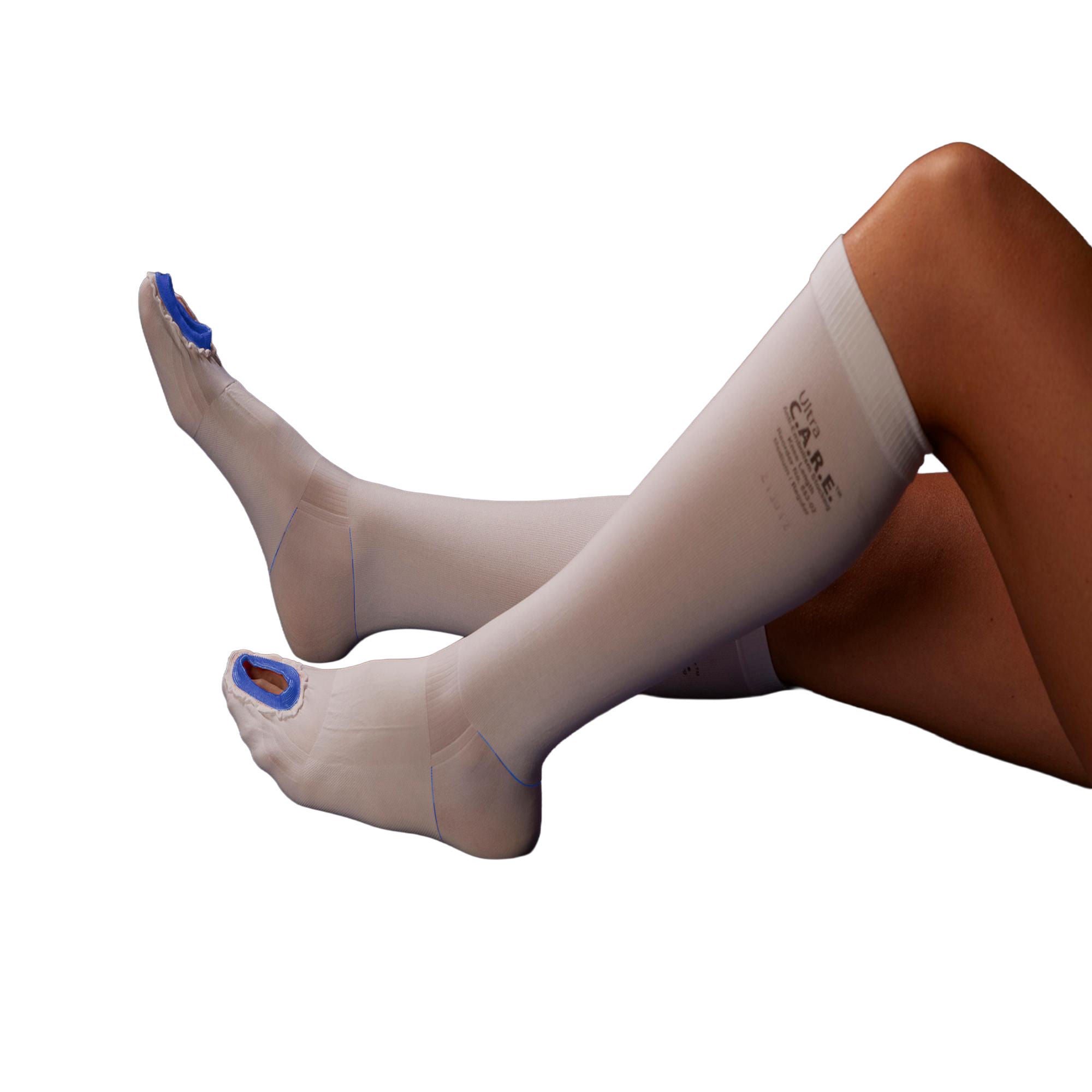 The Pillow Factory Division - 851-03 Anti-embolism Stocking UltraCARE® Knee High Large / Short White Inspection Toe