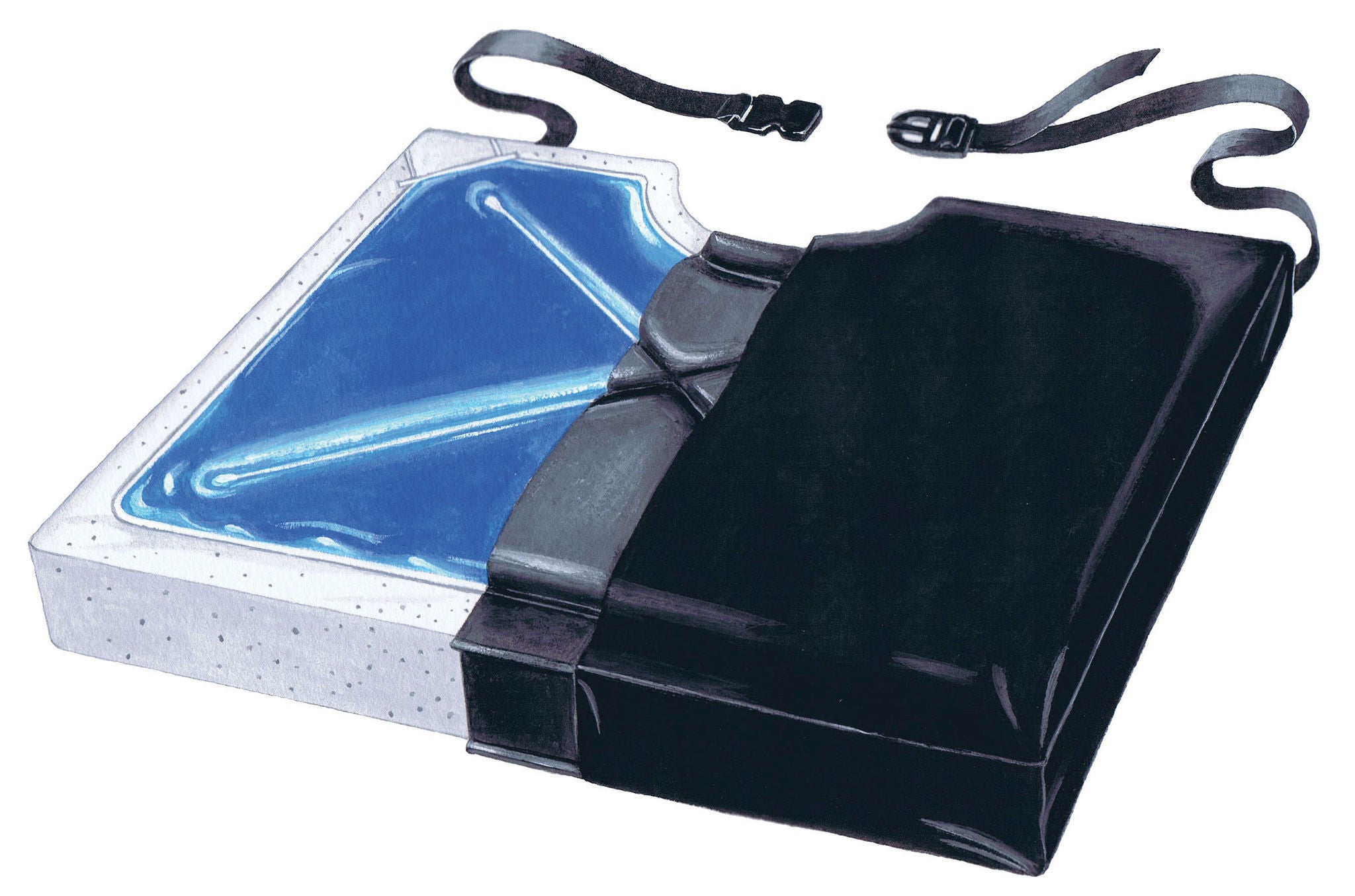 Skil-Care - 751034 Coccyx Relief Seat Cushion Gel-Foam X-Cushion 16 W X 16 L X 2-1/2 D Inch Foam / Gel