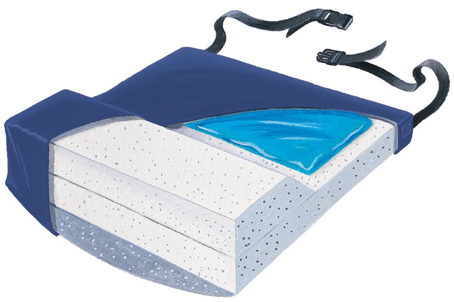 Skil-Care - 757108 Anti-Thrust Seat Cushion Skil-Care™ 16 W X 16 L Inch Foam / Gel