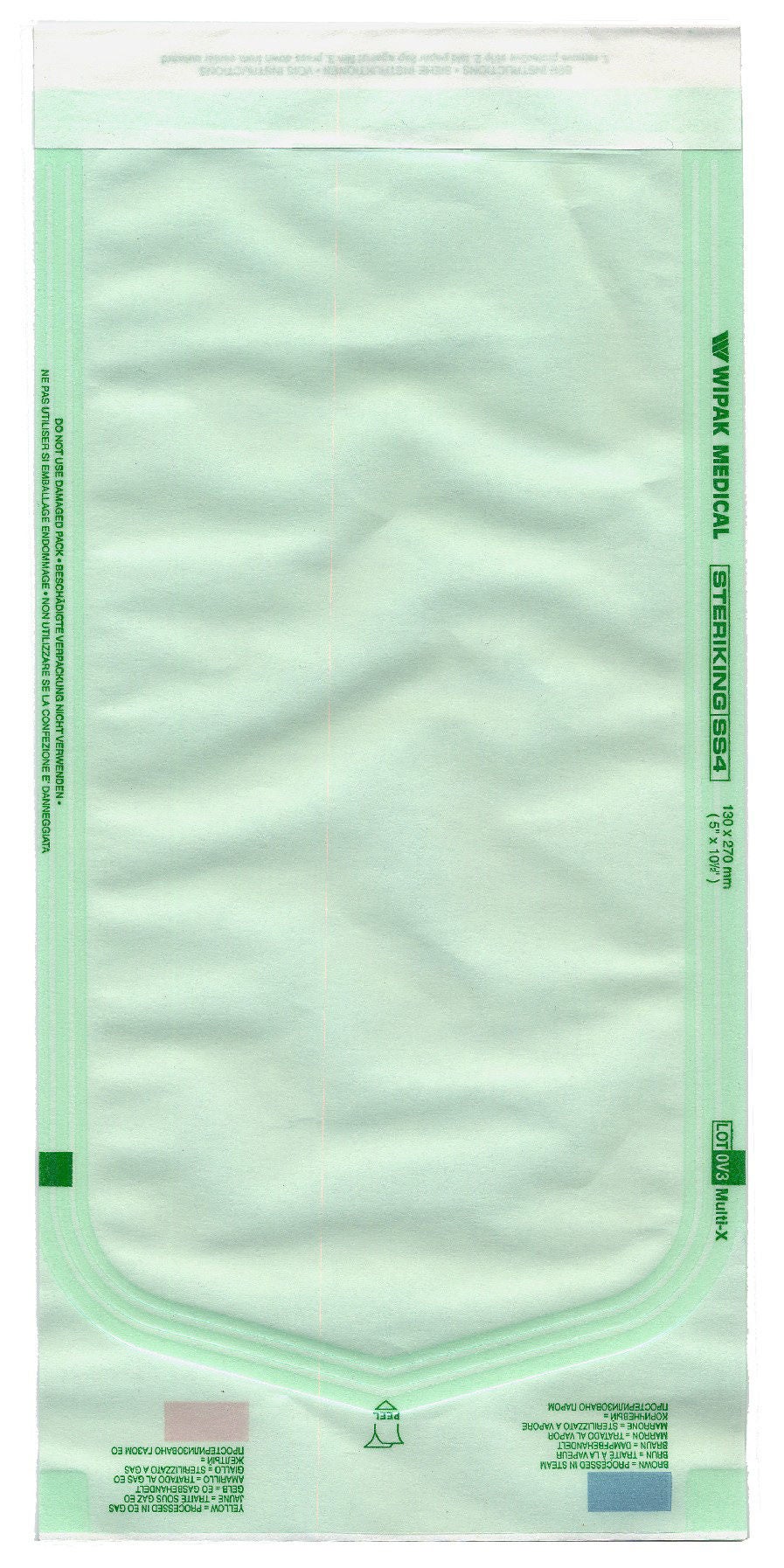 Healthmark Industries - SS-T3A Sterilization Pouch Steriking® SS Ethylene Oxide (EO) Gas / Steam 4 X 25 Inch Self Seal Paper / Film