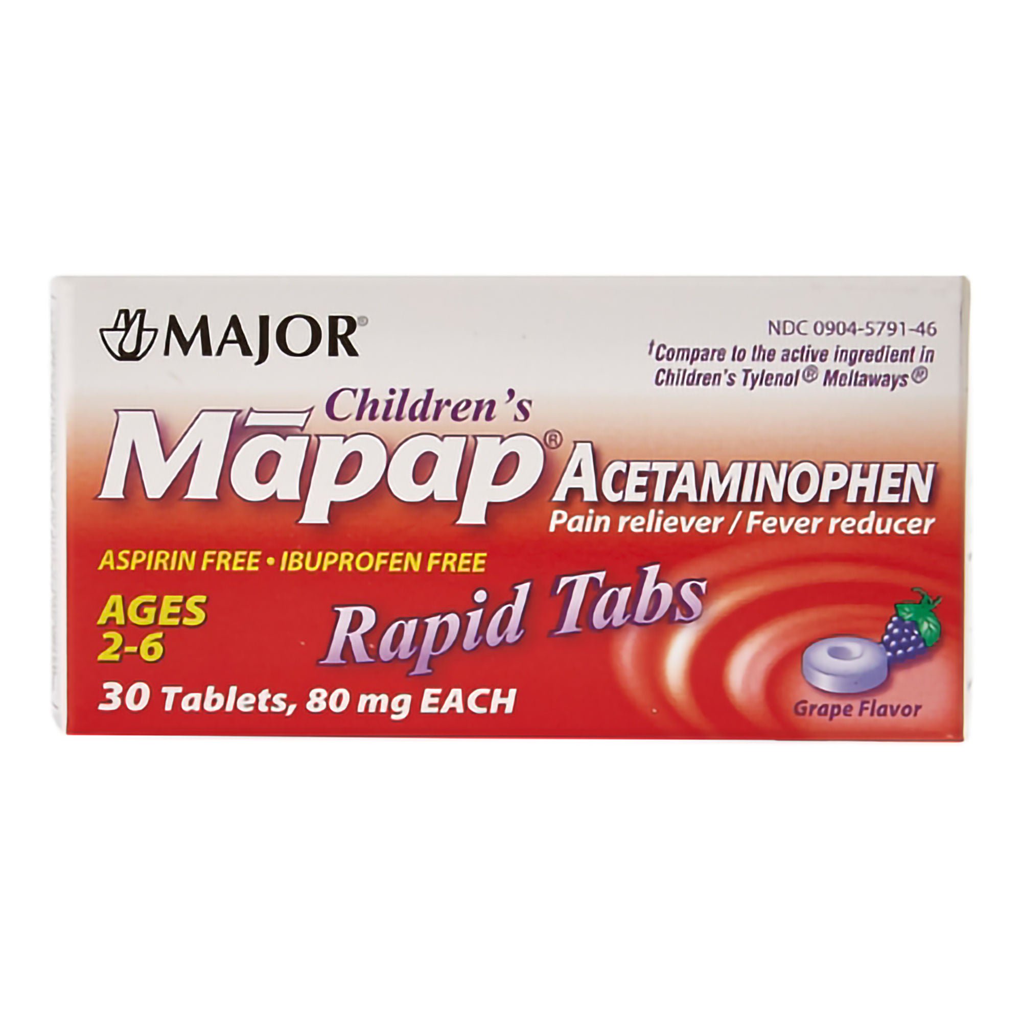 Major Pharmaceuticals - 00904579146 Mapap® Acetaminophen Grape Flavor Children's Pain Relief