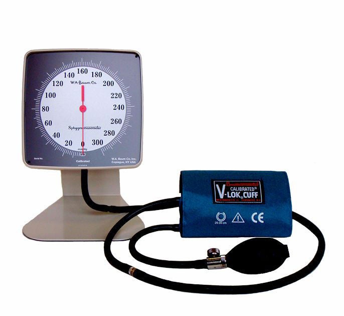 W.A. Baum - 0920 Aneroid Sphygmomanometer Unit Baumanometer® Adult Cuff Arm Polyester Cuff 23 - 40 cm Desk Model
