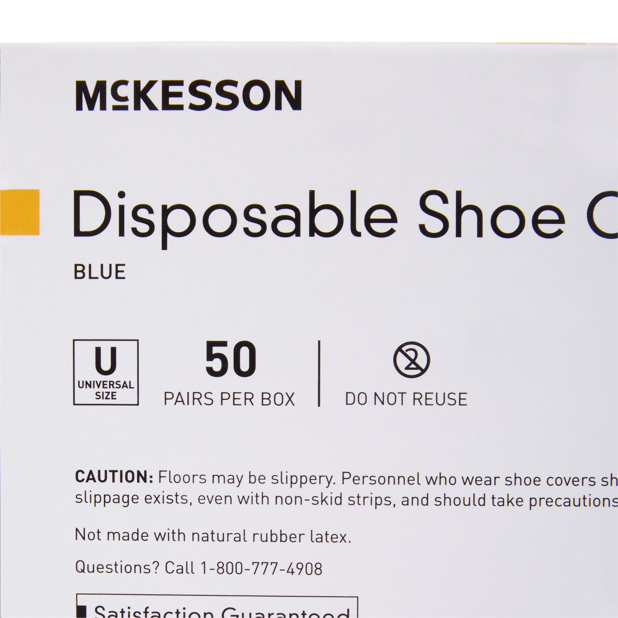 McKesson Brand 16-3510 - McKesson Shoe Cover, One Size Fits Most Shoe, High, Nonskid Sole, Blue - 50/Box, 150/Case