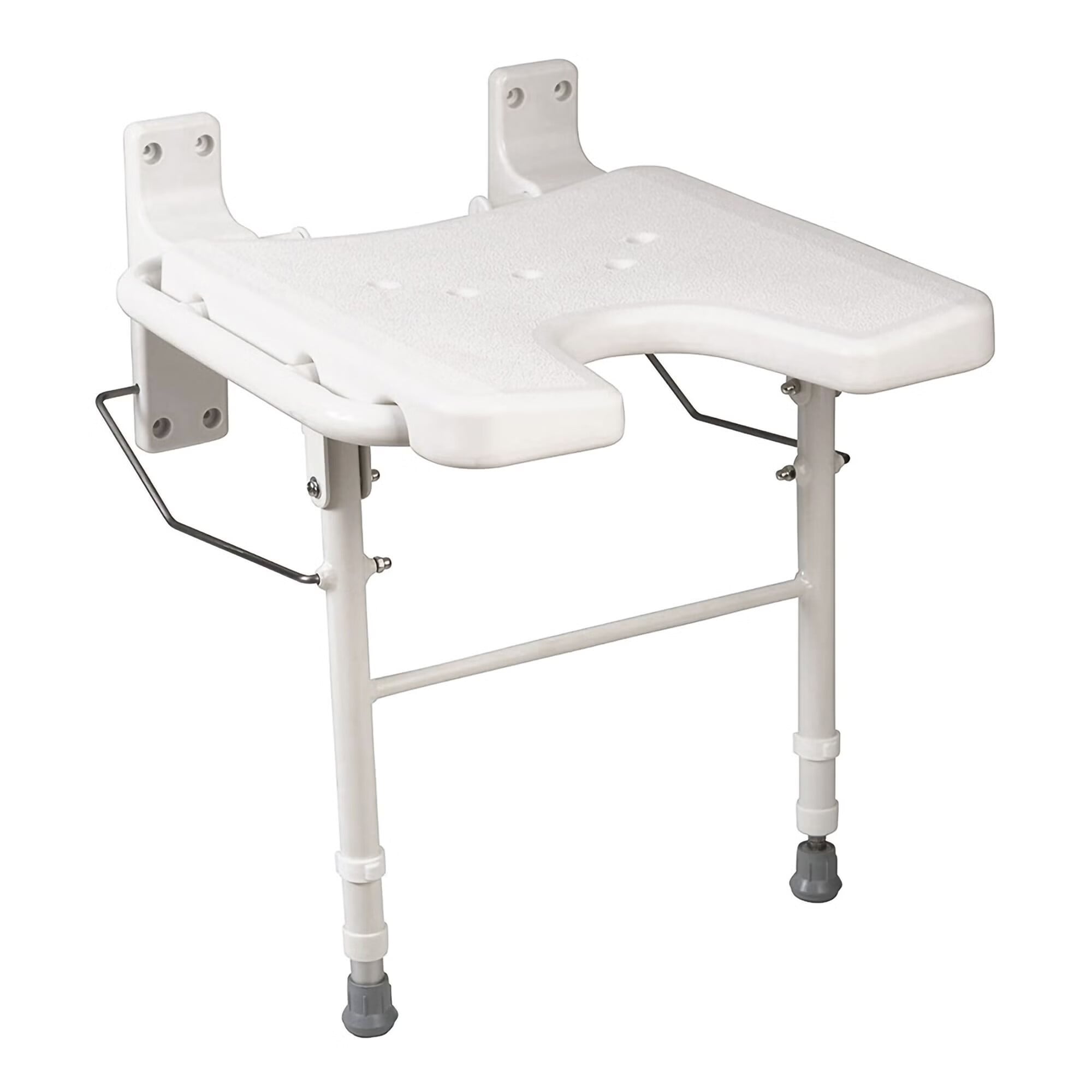 Mabis Healthcare - 522-3700-1900 Shower Chair HealthSmart™ Without Arms Steel Frame Without Backrest 16-1/4 Inch Seat Width 250 lbs. Weight Capacity