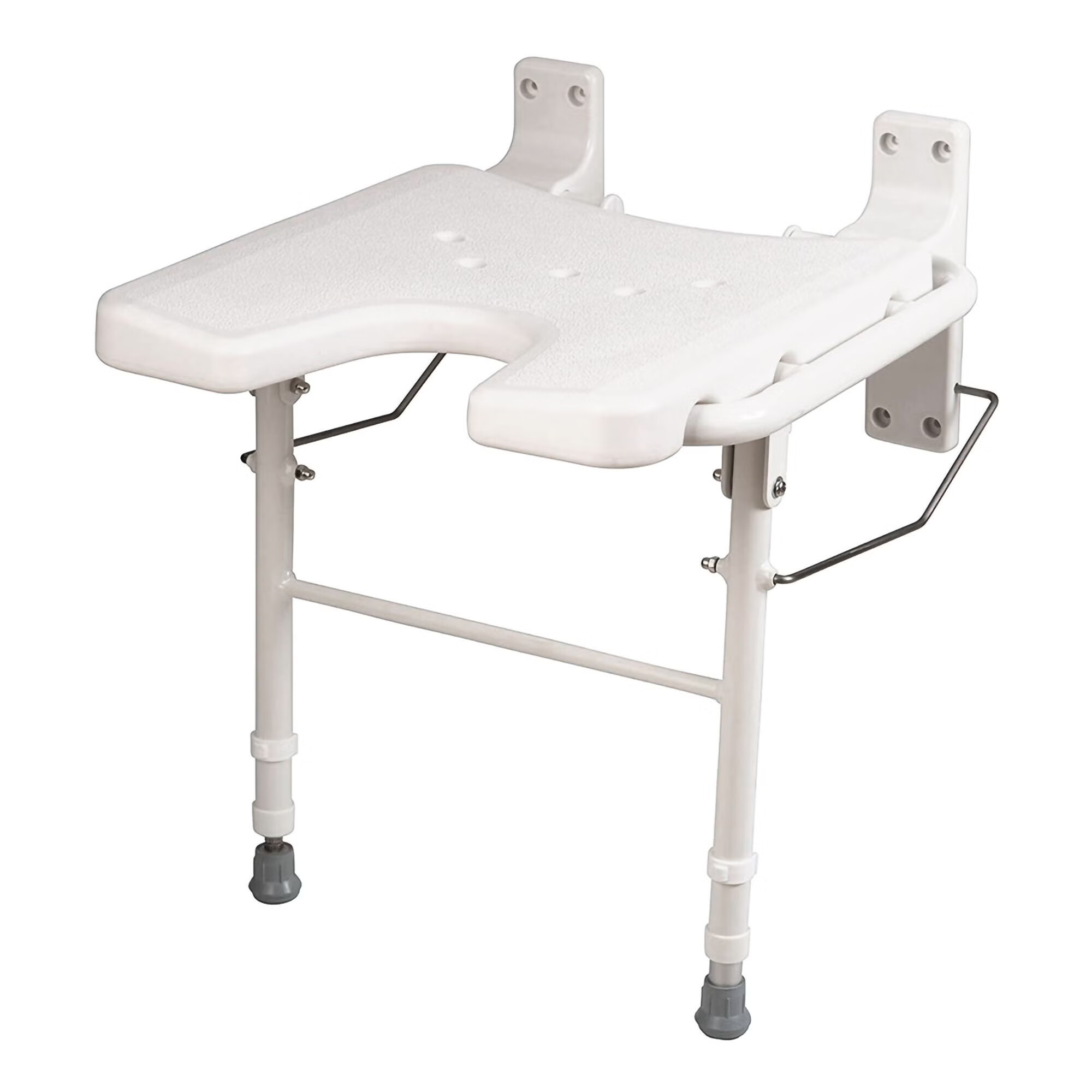 Mabis Healthcare - 522-3700-1900 Shower Chair HealthSmart™ Without Arms Steel Frame Without Backrest 16-1/4 Inch Seat Width 250 lbs. Weight Capacity