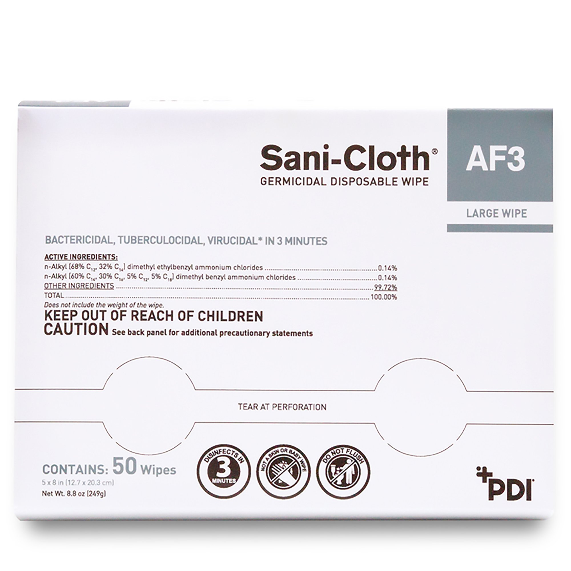 Professional Disposables - H59200 Sani-Cloth® AF3 Germicidal Large Disinfectant Wipes