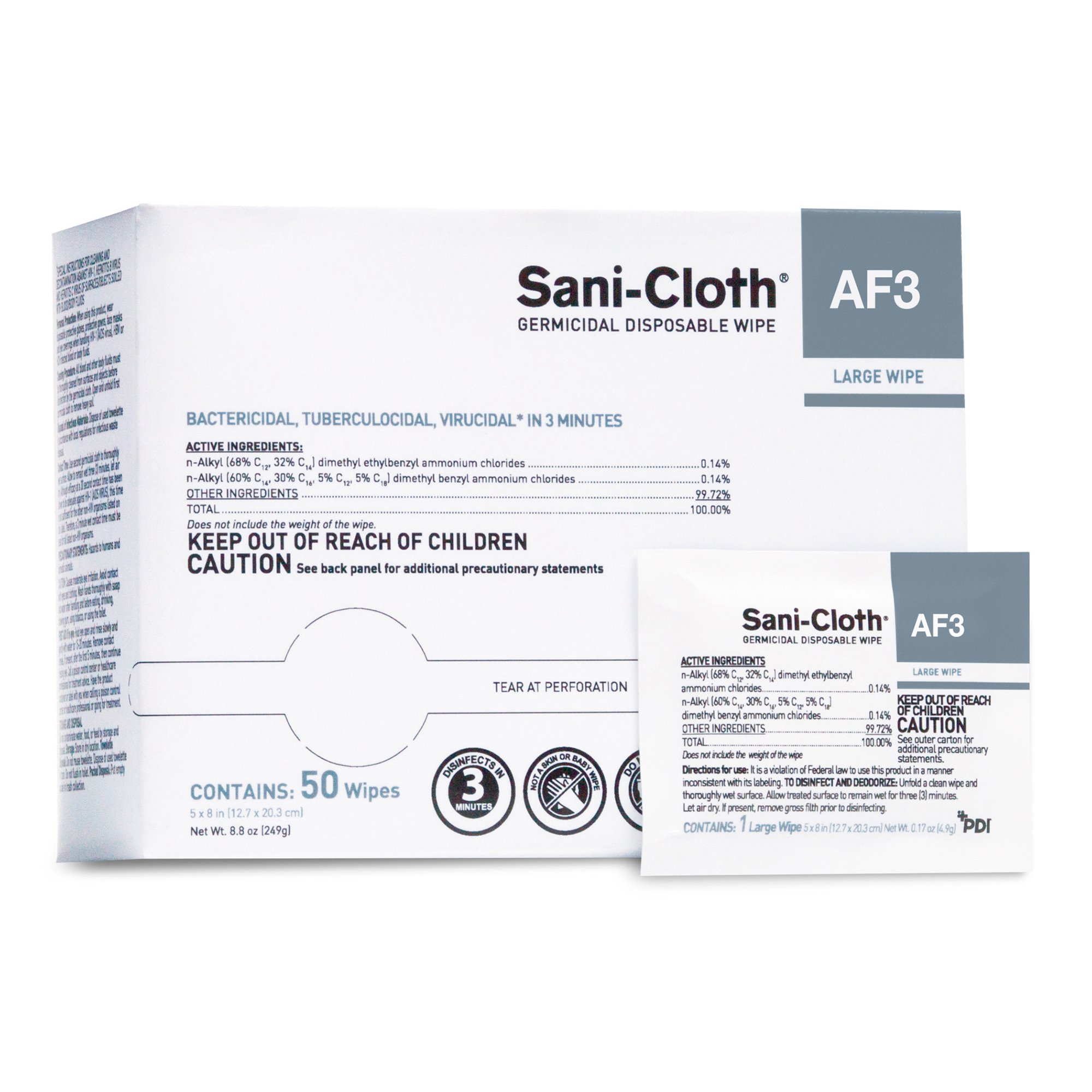Professional Disposables - H59200 Sani-Cloth® AF3 Germicidal Large Disinfectant Wipes