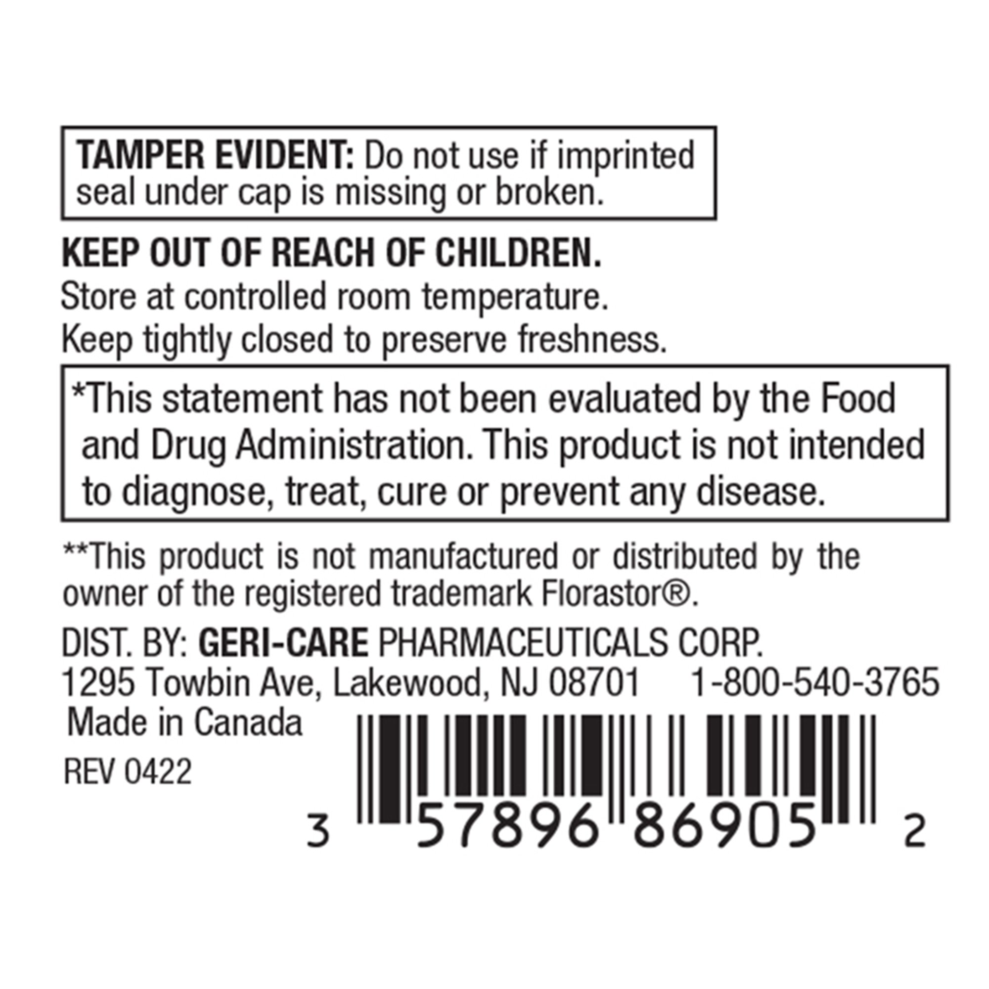 Geri-Care - 869-05-GCP Geri-Care Probiotic Dietary Supplement
