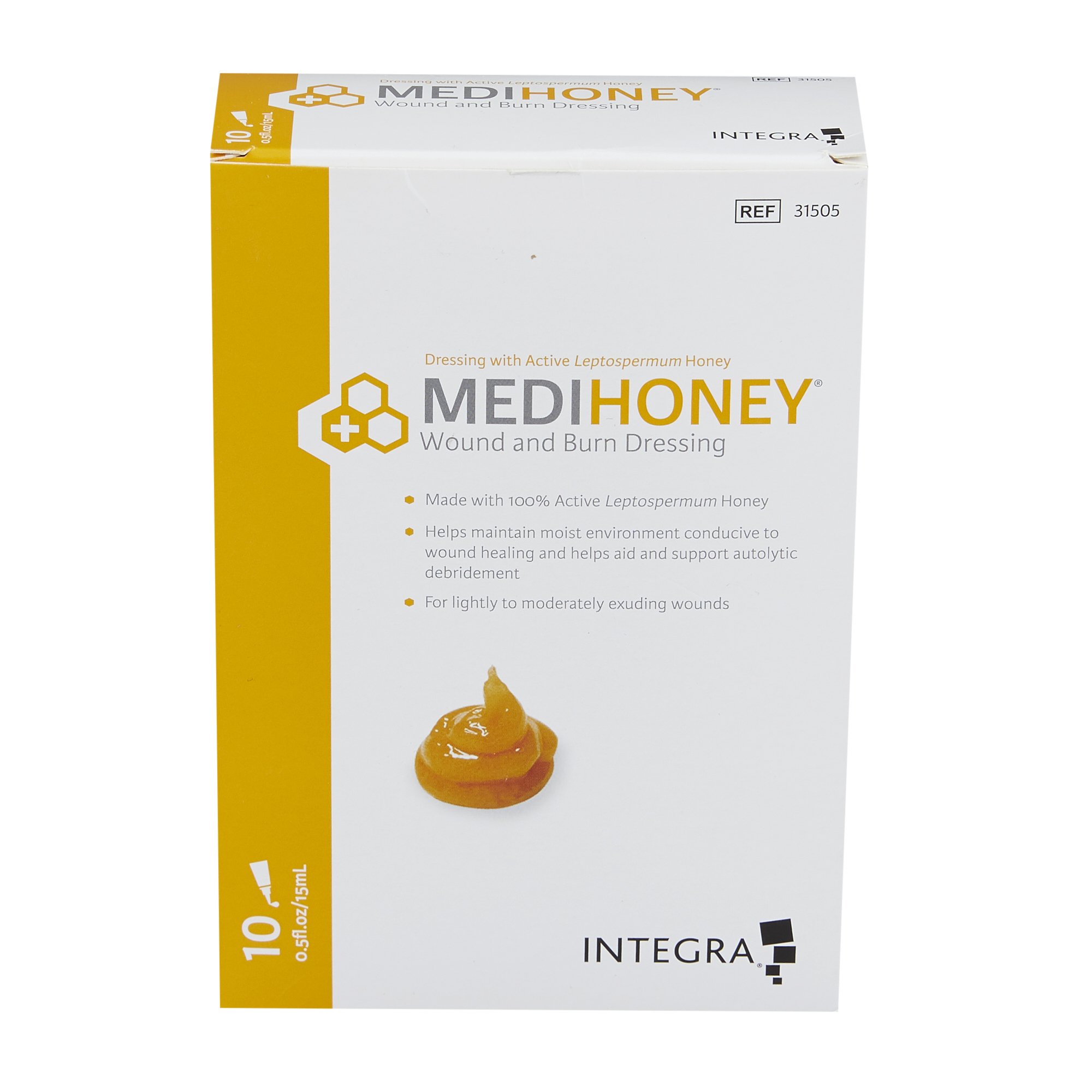 McKesson Brand - 31505 Medihoney Wound and Burn Dressing Paste 0.5 oz Tube