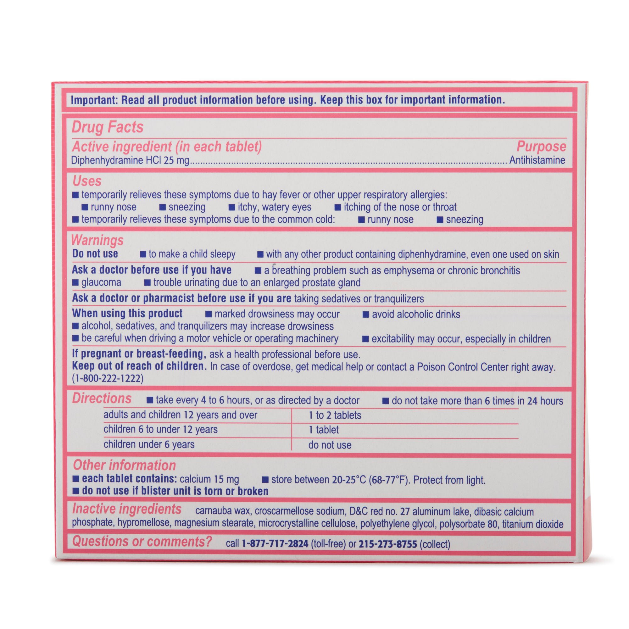 J & J Sales - 50580022651 Benadryl® Diphenhydramine Allergy Relief
