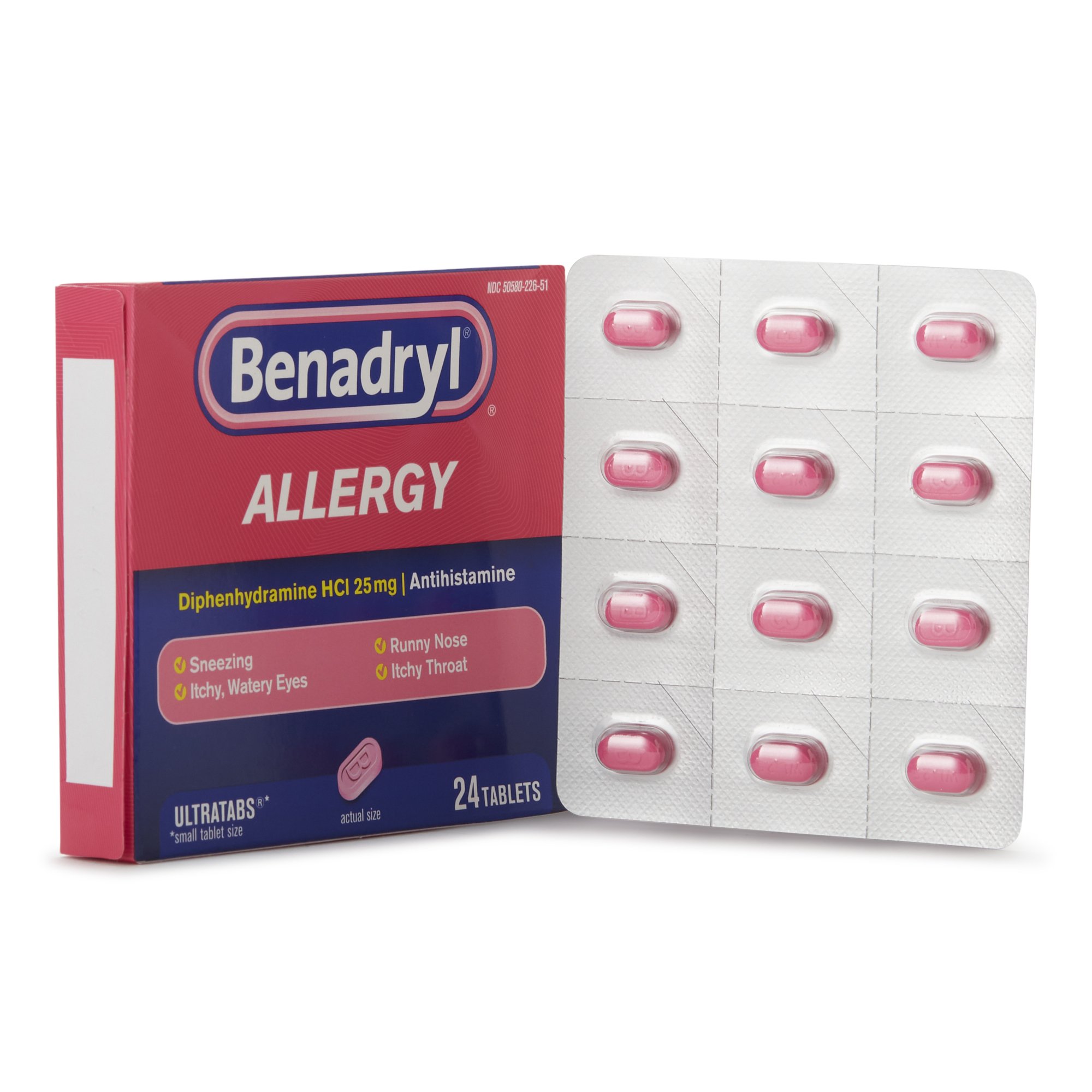 J & J Sales 50580022651 - Benadryl® Diphenhydramine Allergy Relief - 24/Carton