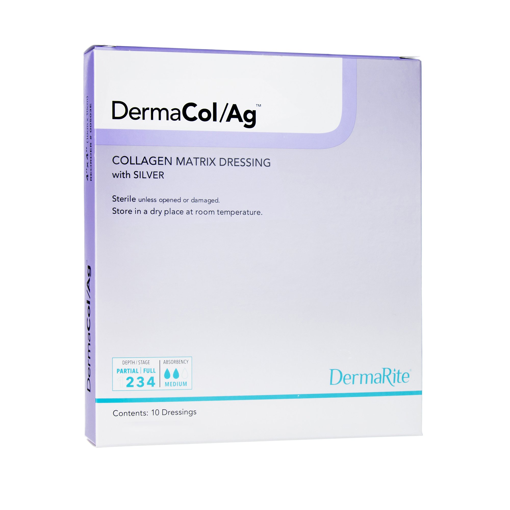 Sion Brands LLC - 00502E DermaCol/Ag™ Silver Collagen Matrix Dressing