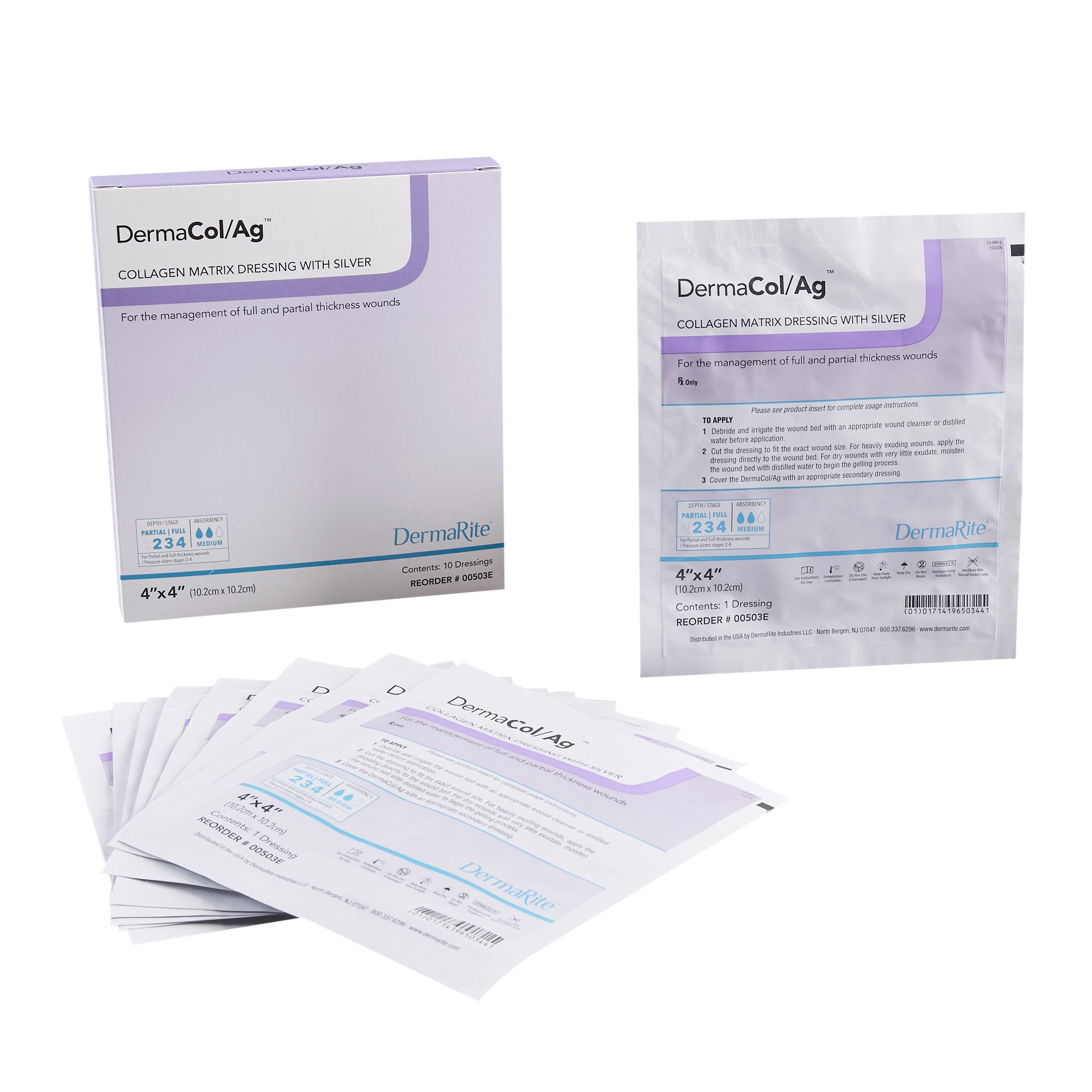 Sion Brands LLC - 00503E DermaCol/Ag™ Silver Collagen Dressing
