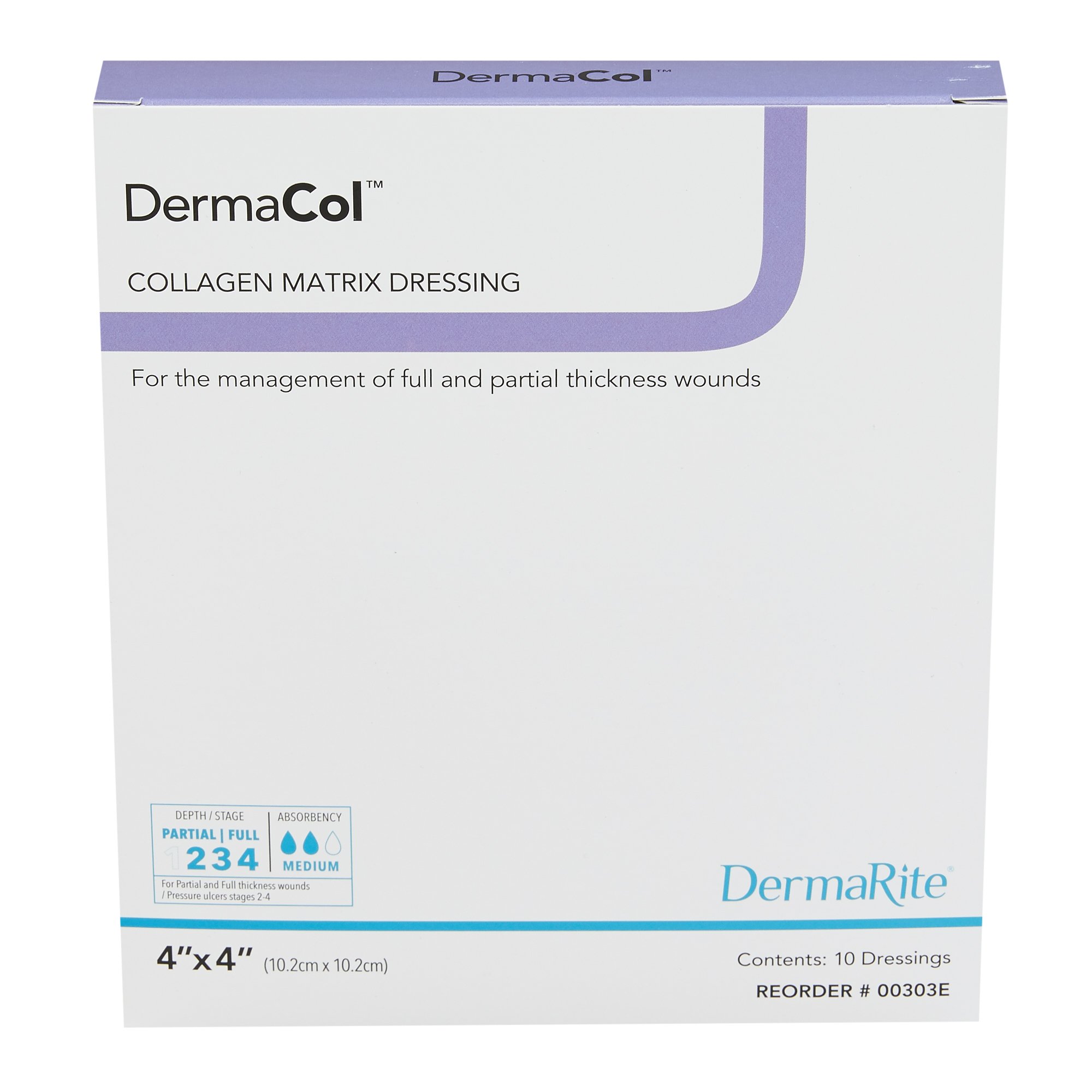 Sion Brands LLC - 00303E DermaCol™ Collagen Dressing 4 x 4 Inch
