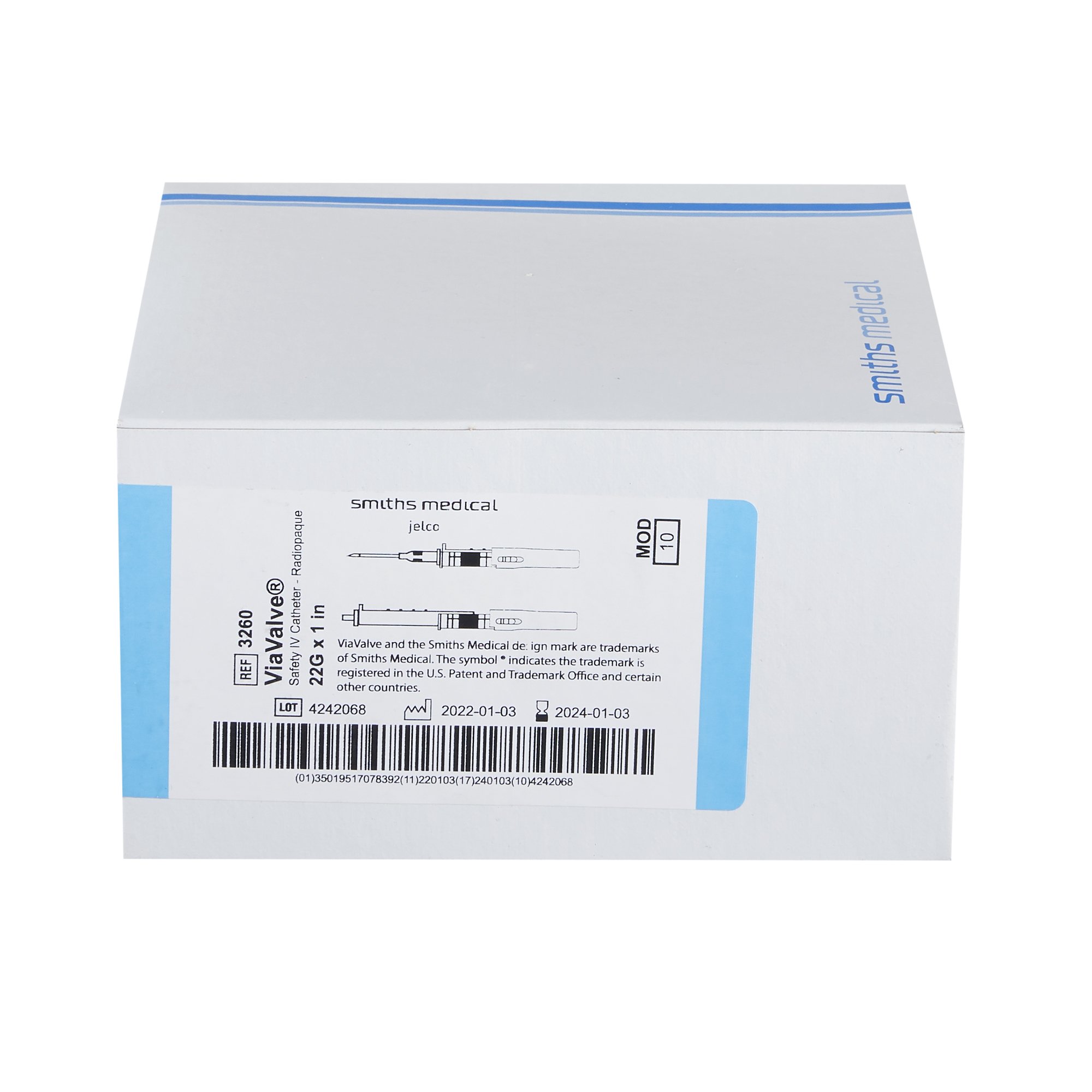 ICU Medical FKA Smiths Medical - 326010 ViaValve™ Peripheral IV Catheter