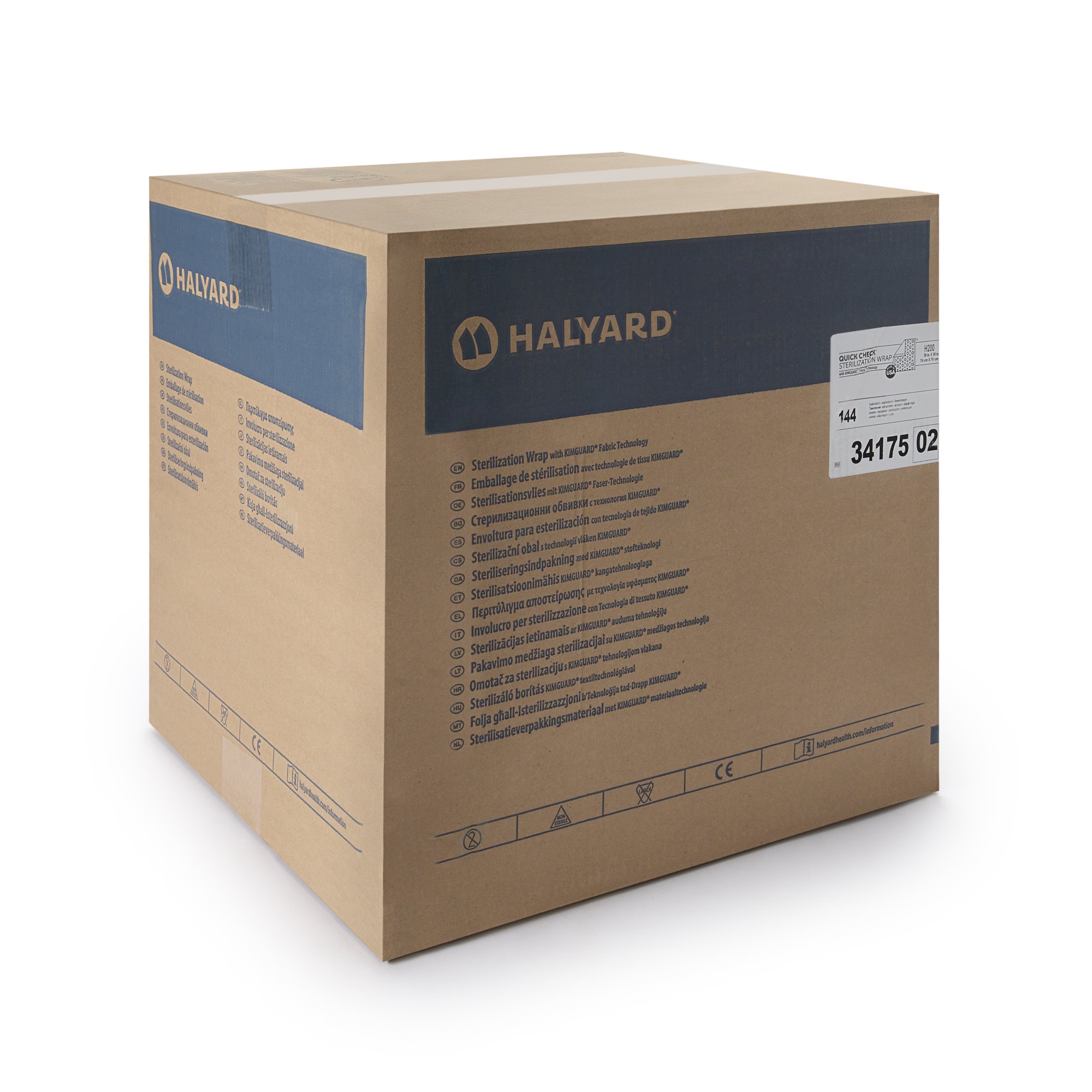 O&M Halyard Inc 34175 - Quick Check H600 Sterilization Wrap, 30 x 30 Inch - 48/Bag, 144/Case