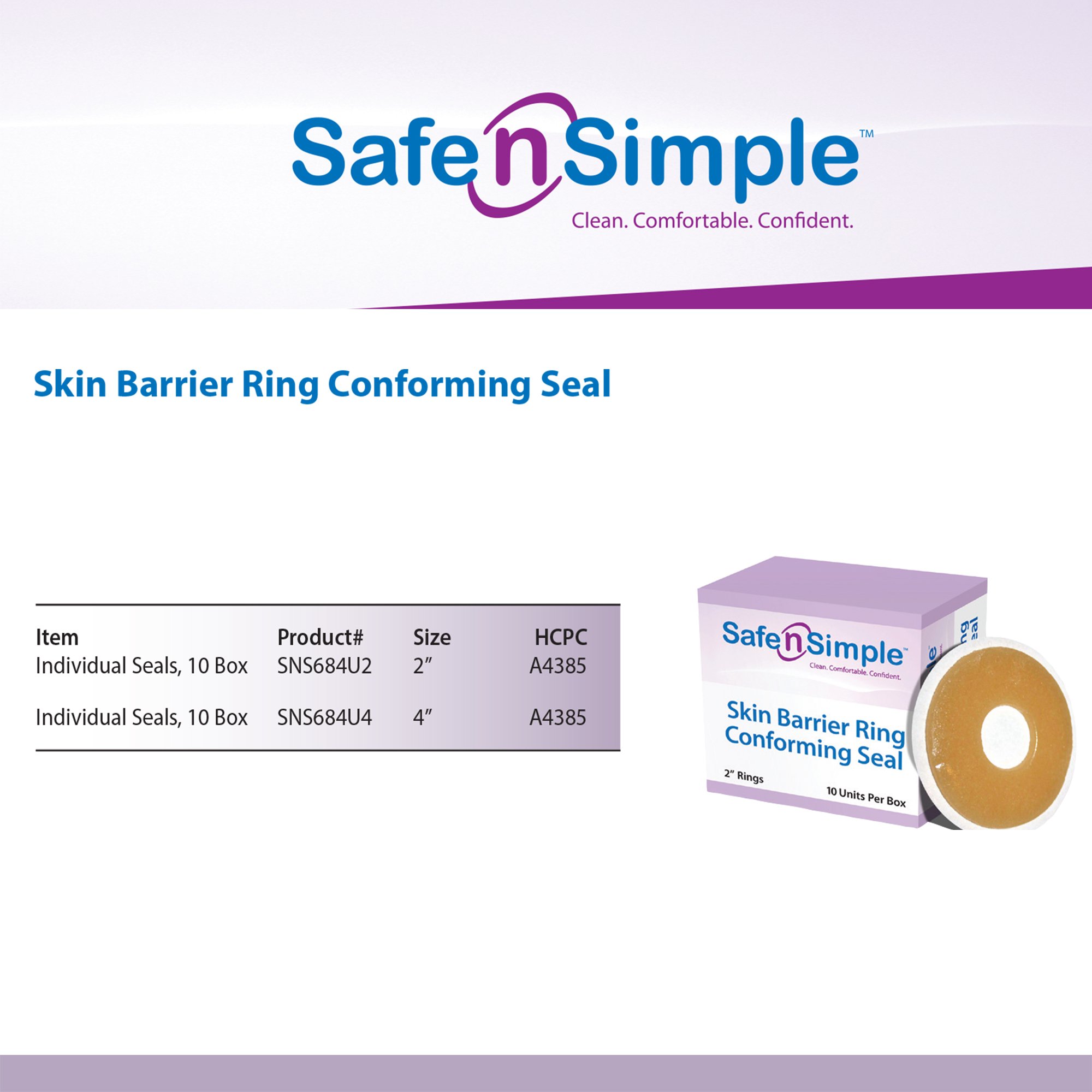 Safe N Simple - SNS684U2 Safe n Simple™ Adhesive Barrier Ring