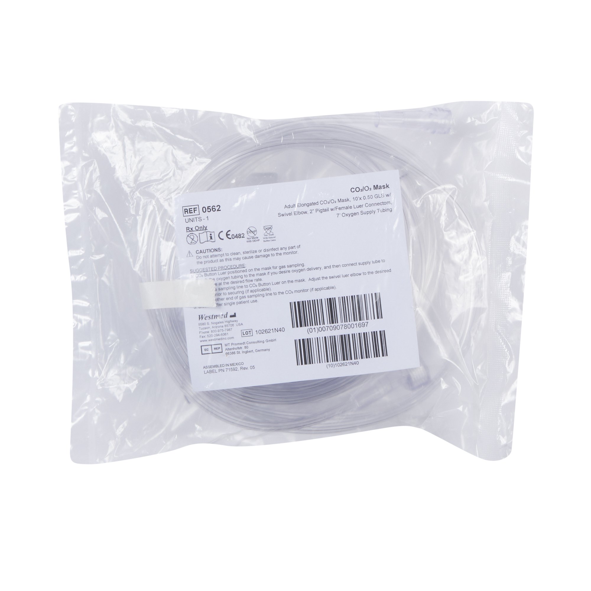 Sun Med 0562 - Oxygen Mask with CO2 Monitoring - 1/Each, 50/Case