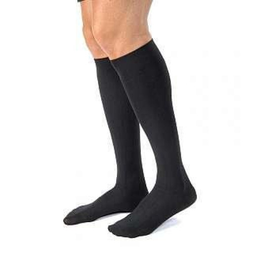 BSN Medical - 113103 Compression Socks Jobst® for Men Casual Knee High X-Large / Full Calf Black Closed Toe