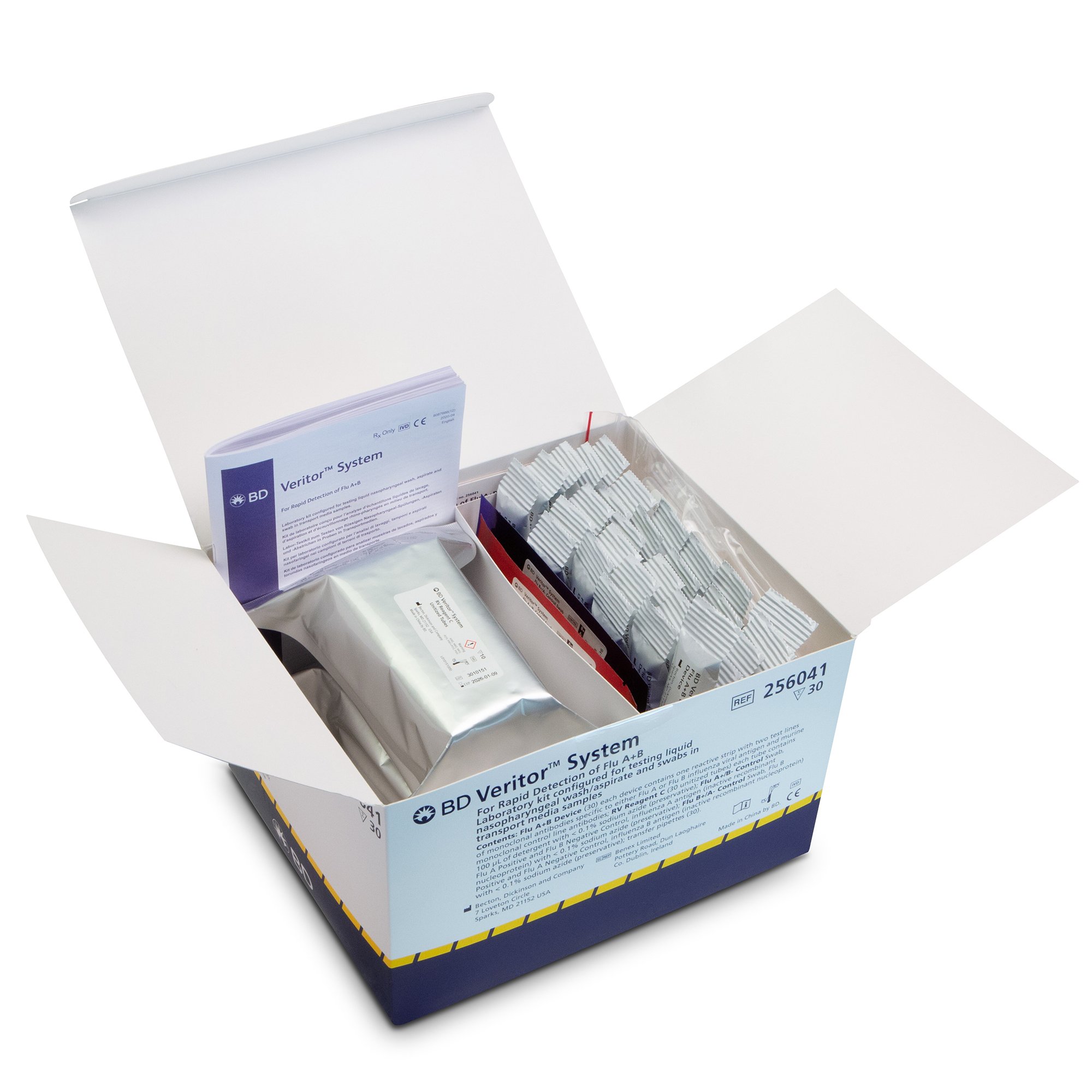 BD 256041 - BD Veritor™ System Influenza A + B Respiratory Test Kit - 1/Kit