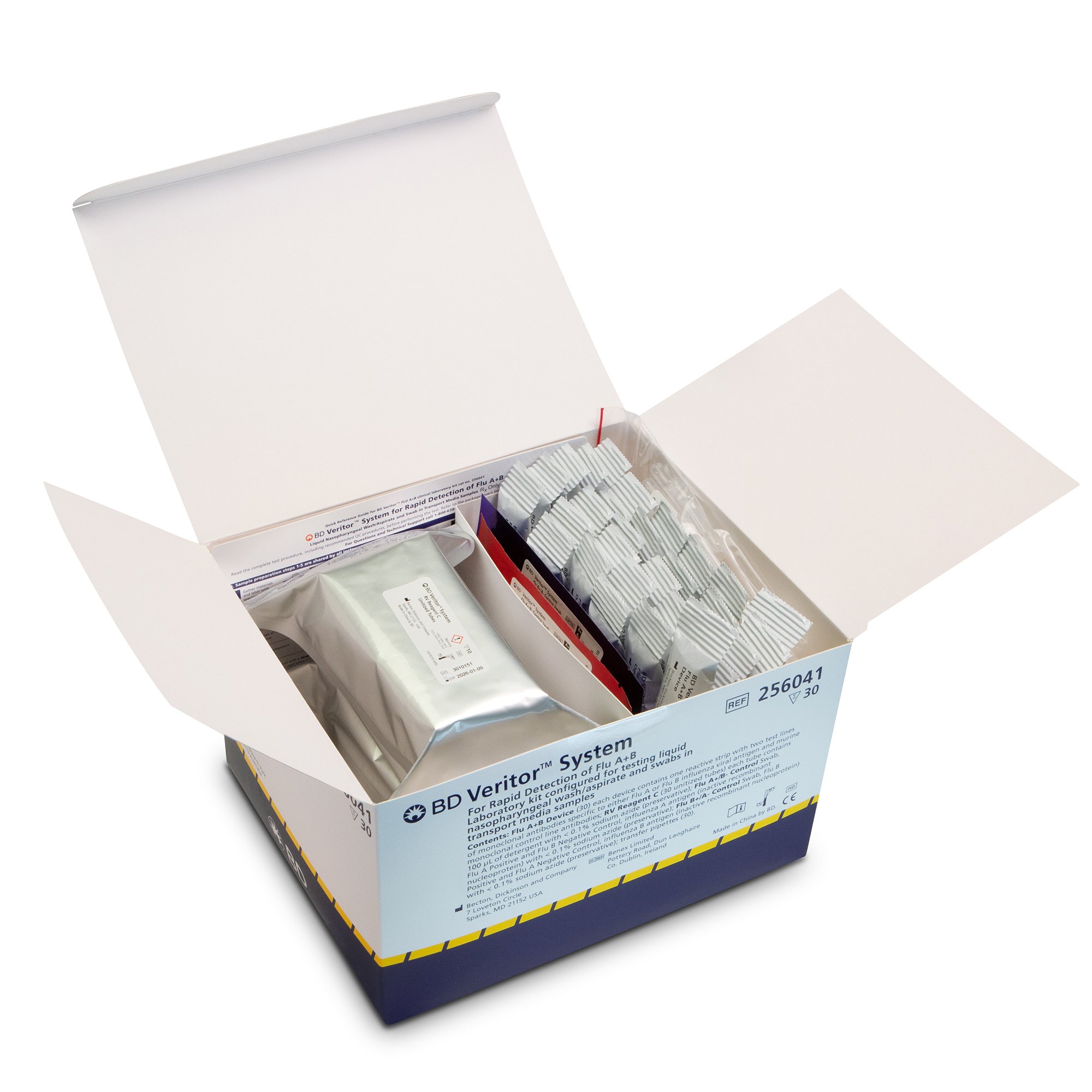 BD 256041 - BD Veritor™ System Influenza A + B Respiratory Test Kit - 1/Kit