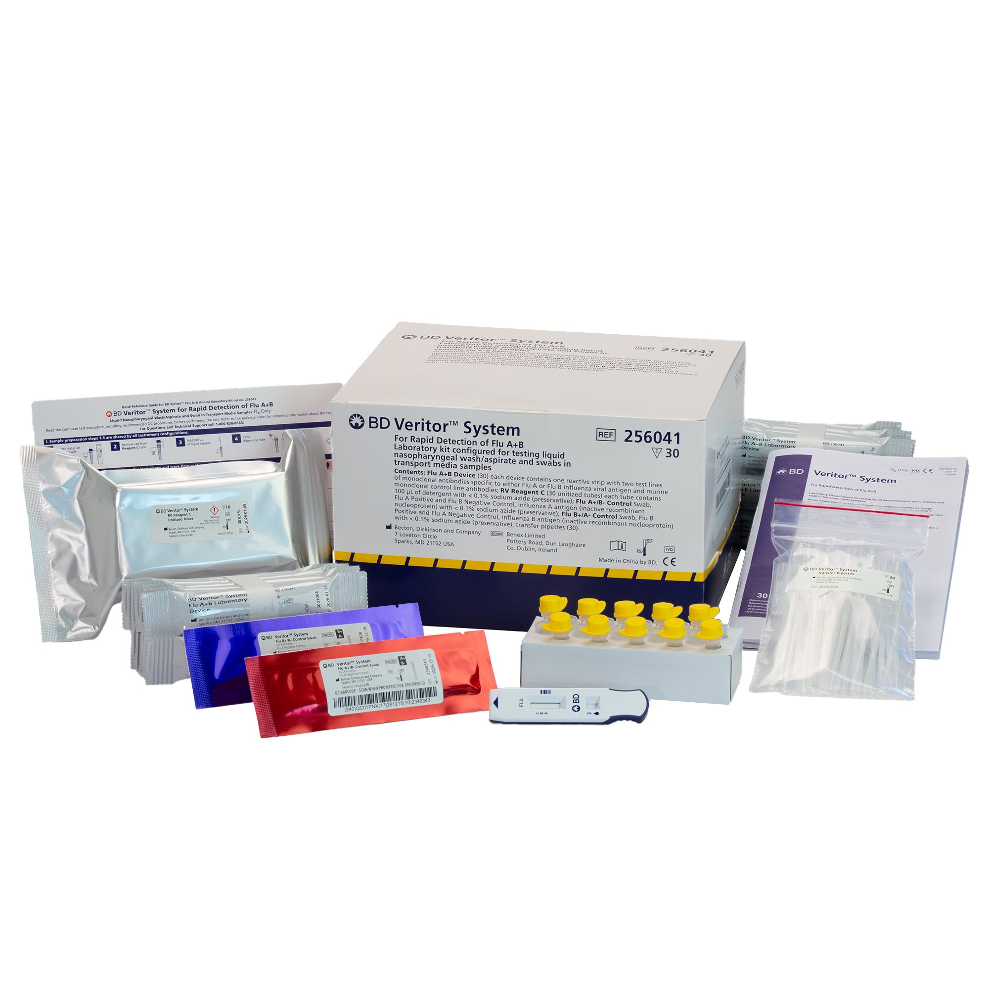 BD 256041 - BD Veritor™ System Influenza A + B Respiratory Test Kit - 1/Kit