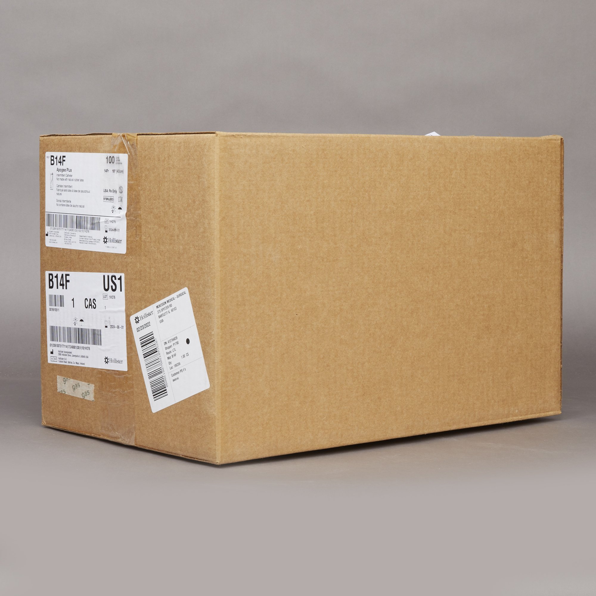 Hollister B14F - Apogee® Intermittent Closed System Catheter, Straight/Firm - 100/Case