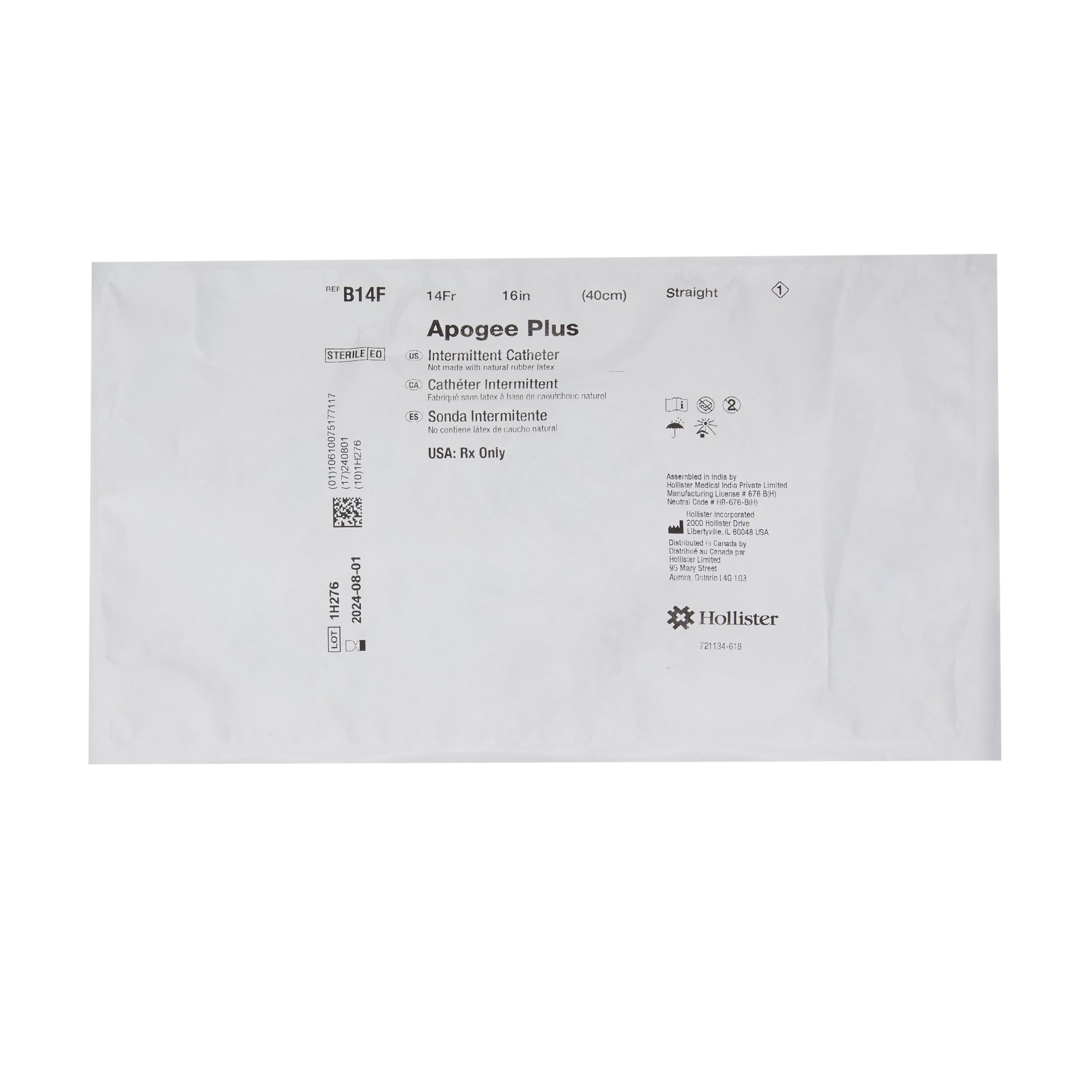 Hollister - B14F Apogee® Intermittent Closed System Catheter
