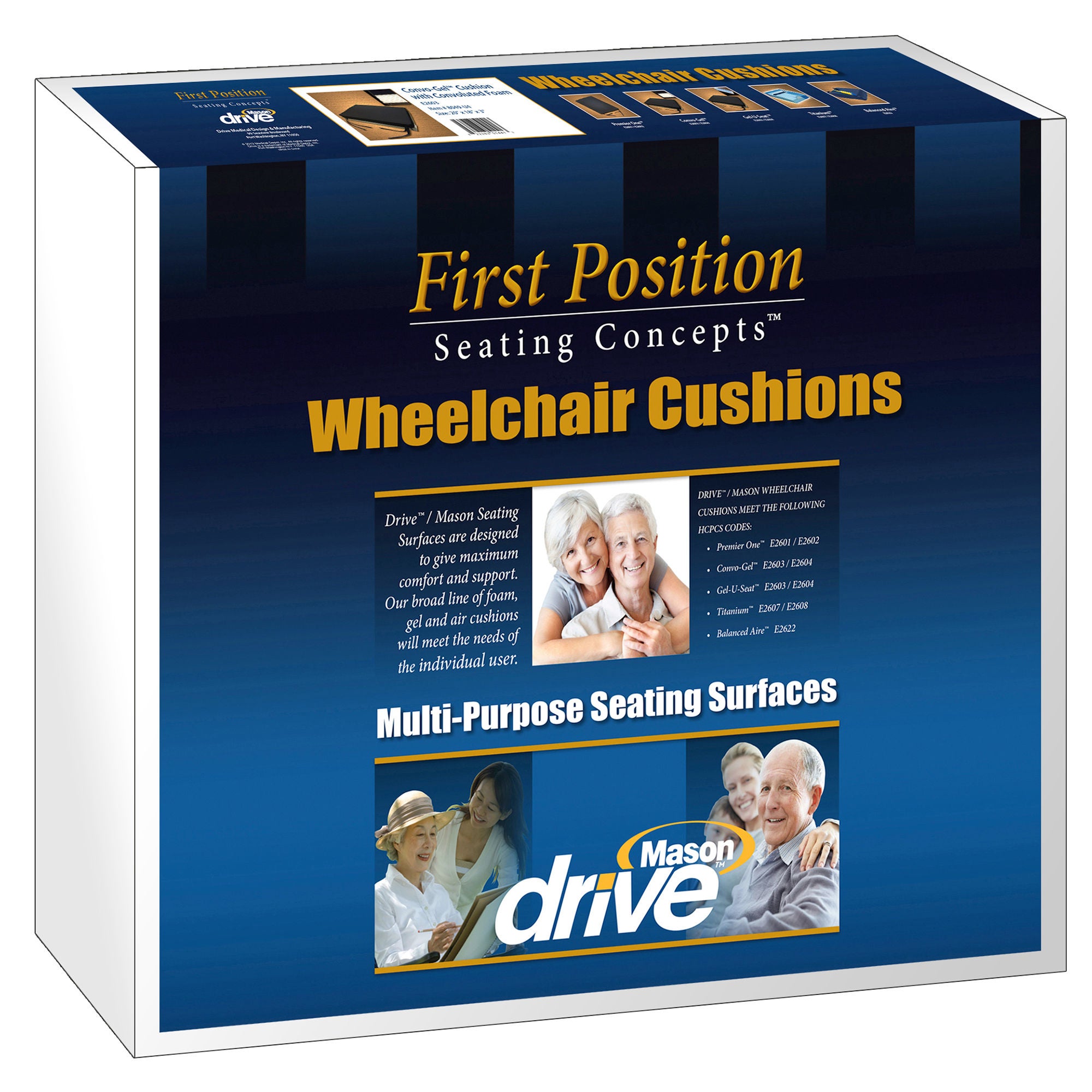 Drive DeVilbiss Healthcare - 8047-20 Seat Cushion Balanced Aire™ 20 W X 16 L X 4 D Inch Air Cells