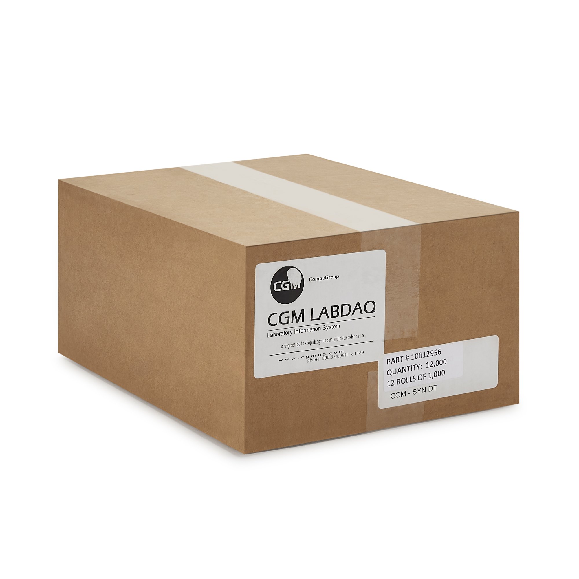 CompuGroup Medical 10012956 - CompuGroup Medical Direct Thermal Label - 1/Roll, 12/Case