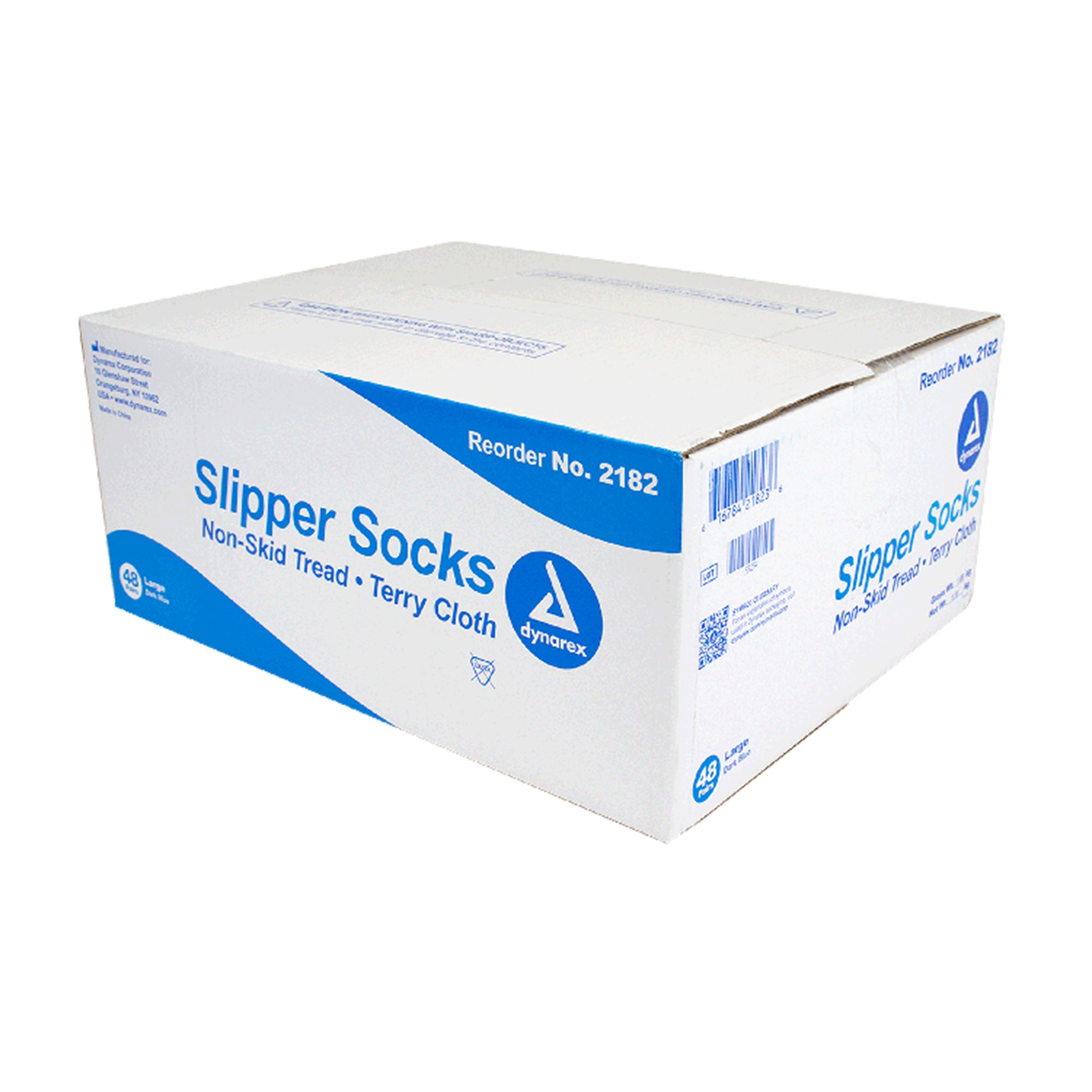 Dynarex 2182 - dynarex® Single Tread Slipper Socks, Large, Blue - 1/Each, 48/Case