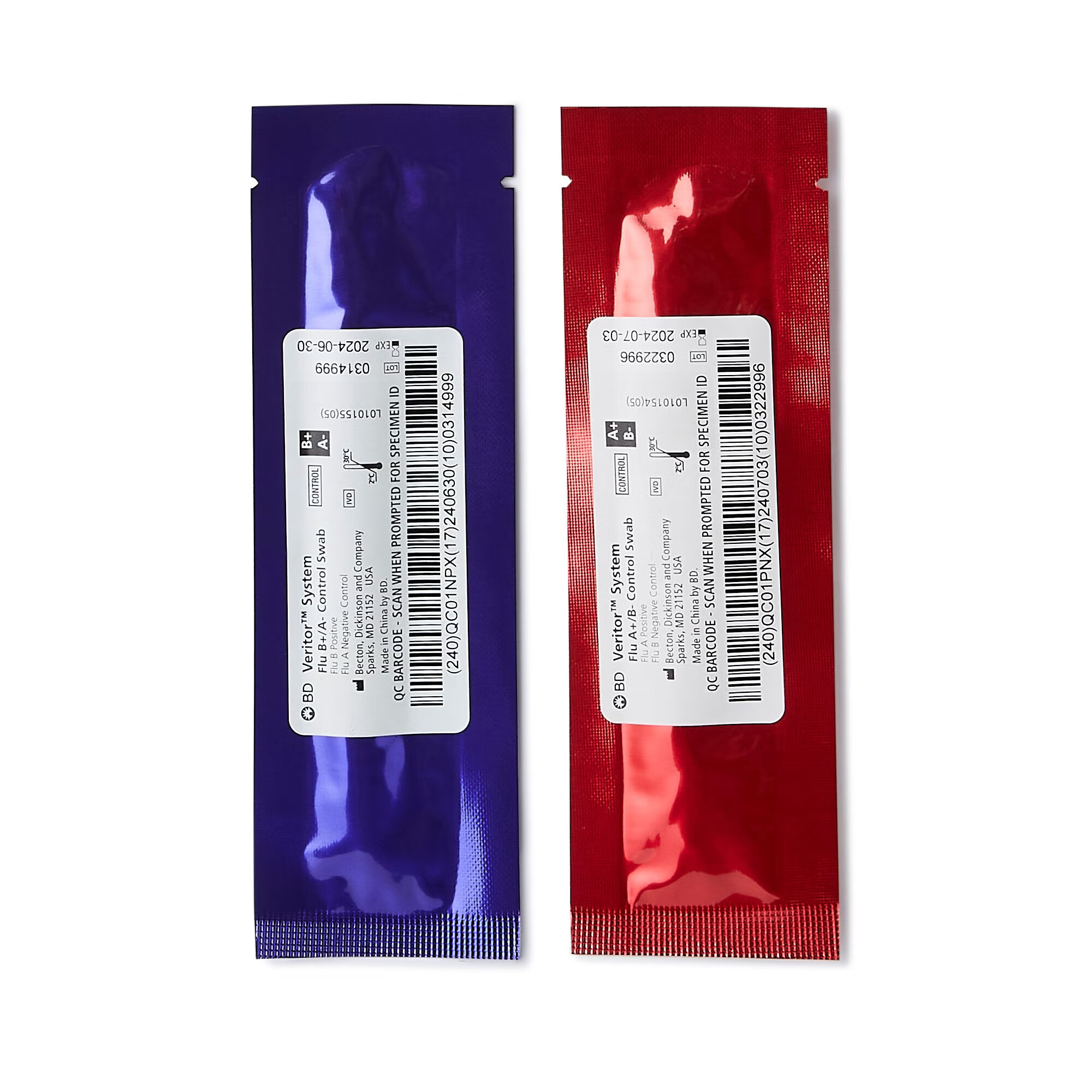 BD - 256051 BD Veritor™ System Control Swab Set 10 Flu A+B Control Swab Sets For BD Veritor™ System Reader and Flu A+B Test