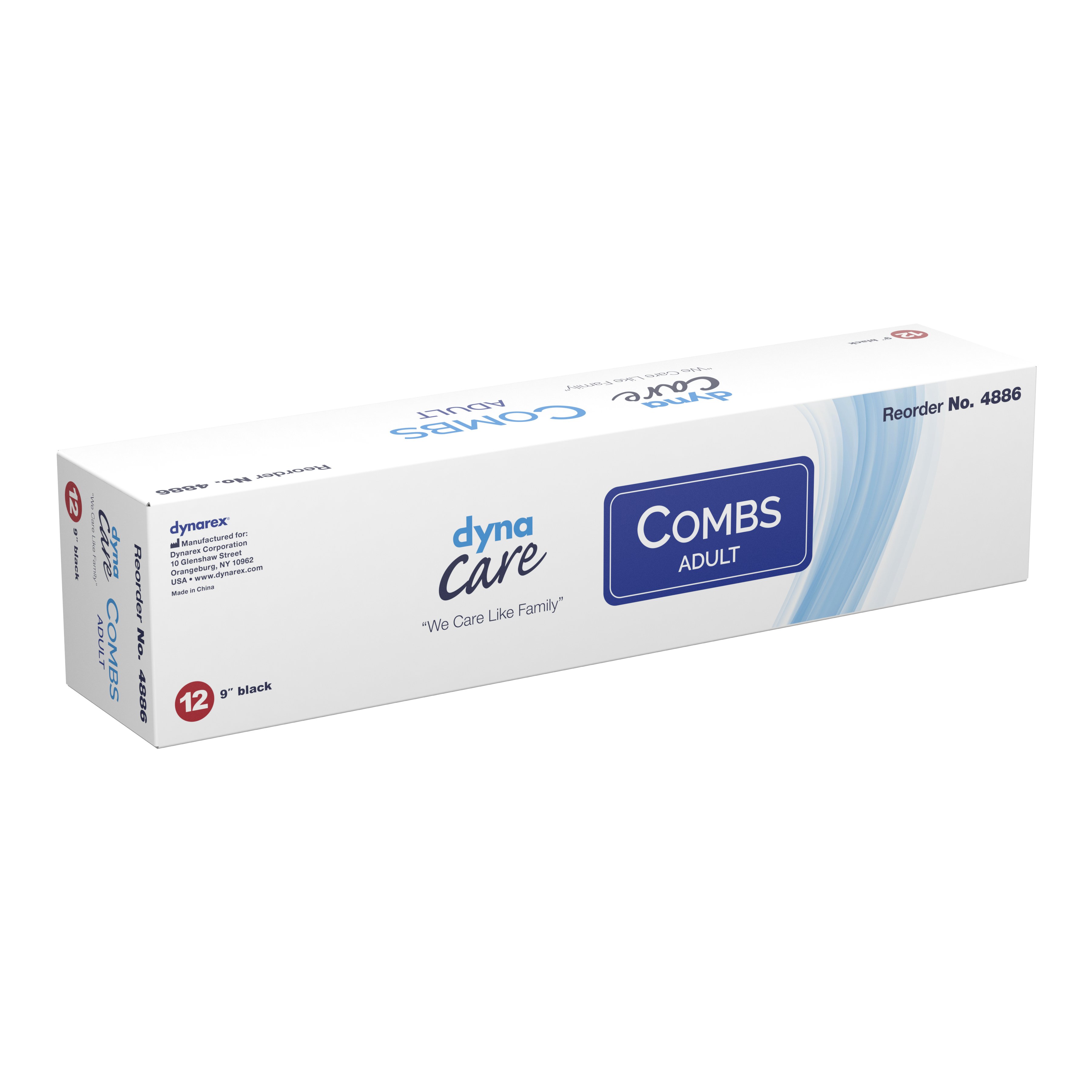 Dynarex 4886 - dynarex® Hair Comb, 9 Inches - 1/Each, 12/Box, 240/Case