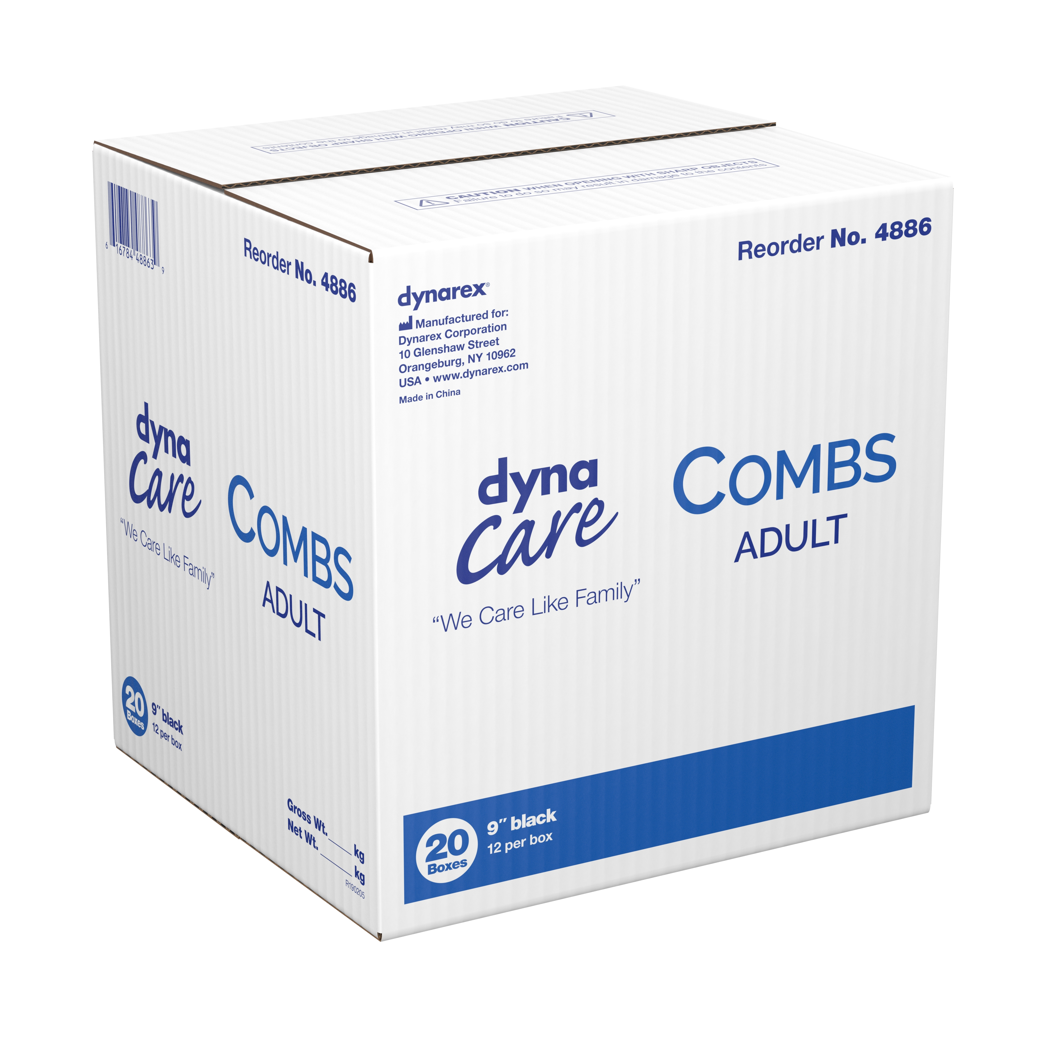 Dynarex 4886 - dynarex® Hair Comb, 9 Inches - 1/Each, 12/Box, 240/Case