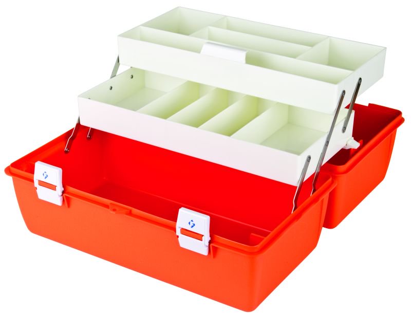 Bound Tree Medical - 682072 Medical Box Flambeau® Model 2072 Orange Copolymer 10-1/8 X 10-3/4 X 19 Inch