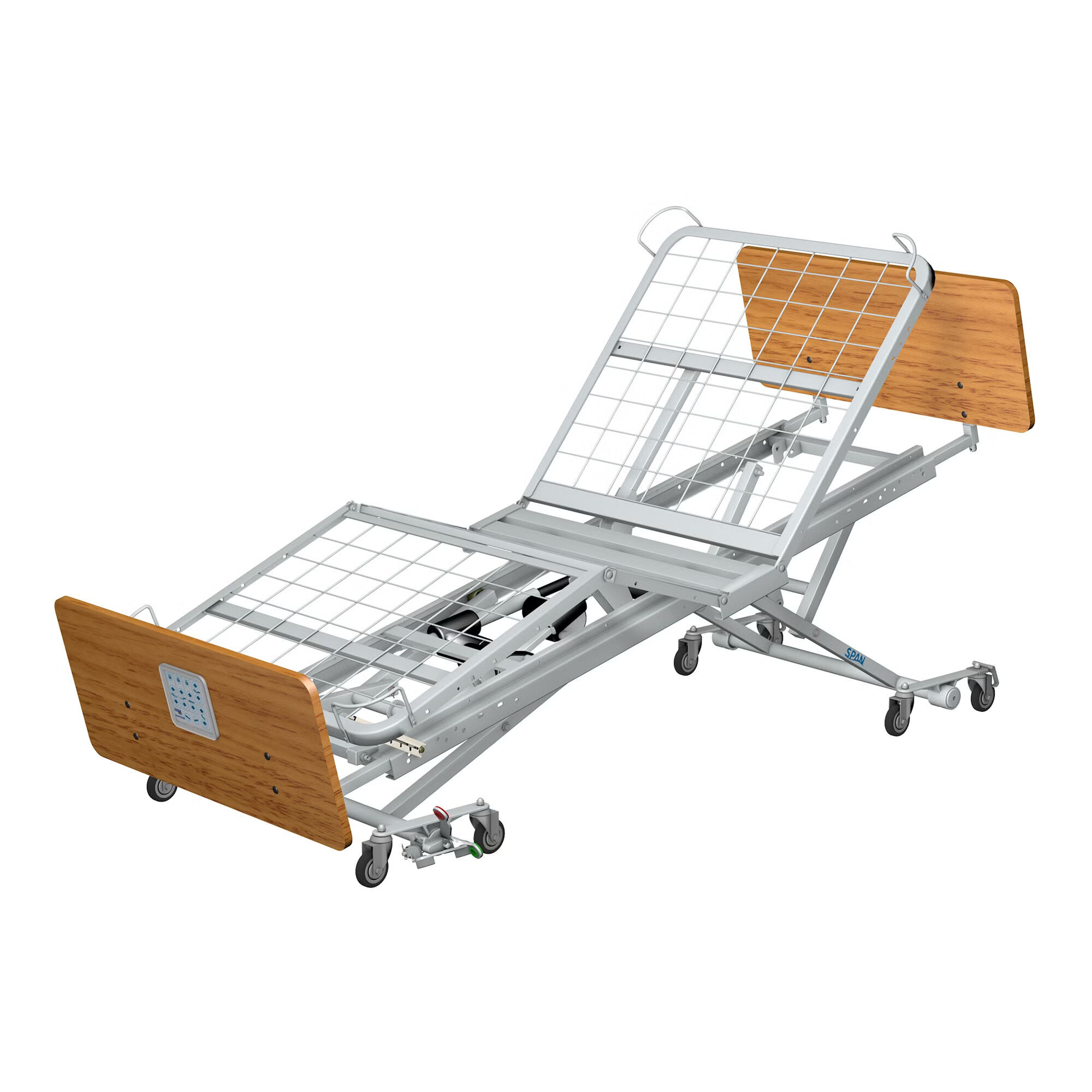 Span America - QD1000MLF Electric Bed Advantage Q-Series Long Term Care High-Low 88-3/4 Inch Length Orthopedic Grid Deck 6 Functions 7-4/5 to 30 Inch Height Range