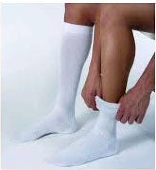 BSN Medical - 110491 Compression Socks Jobst® ActiveWear Knee High Large White Closed Toe