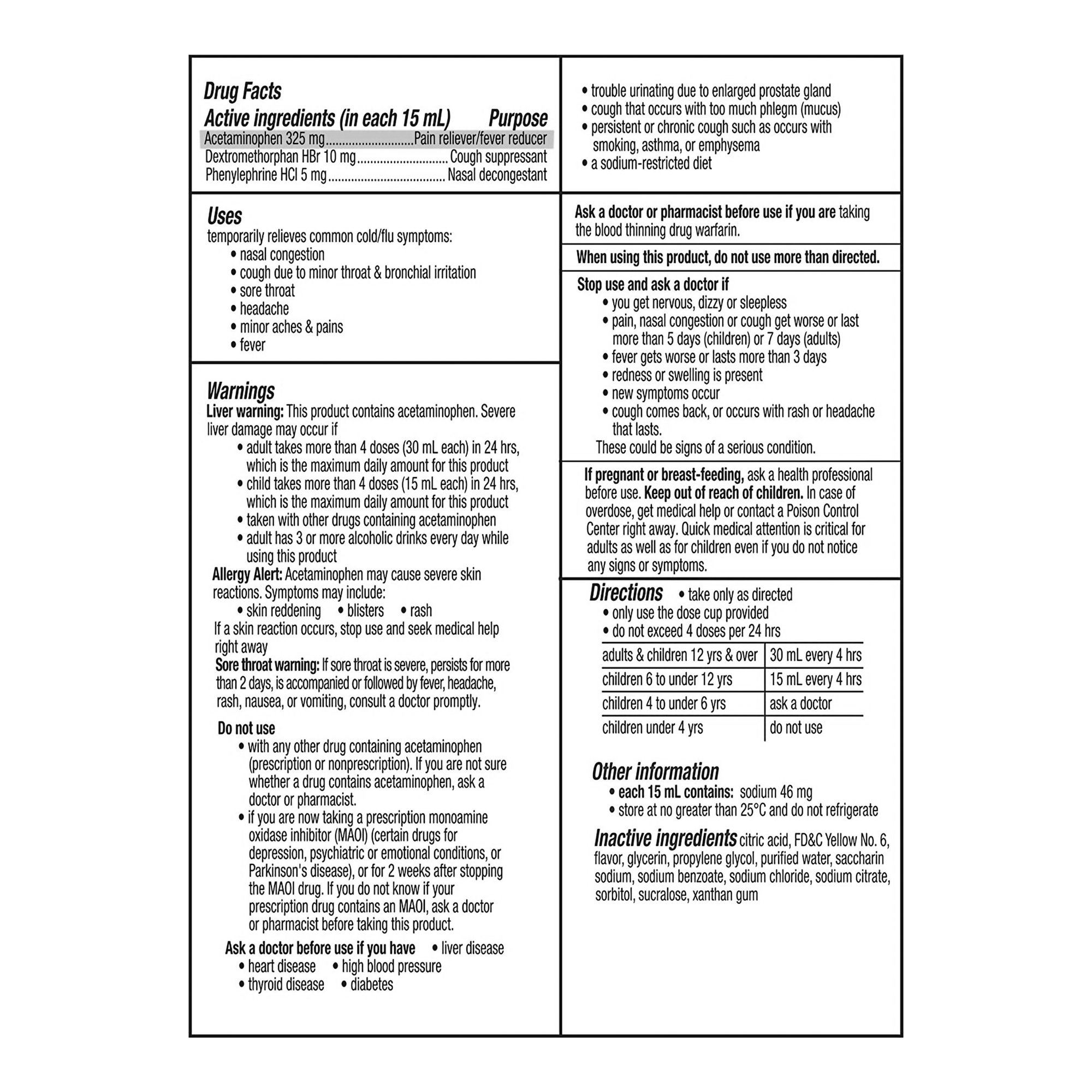 Procter & Gamble 32390001435 - Vicks DayQuil Cold & Flu Liquid - 1/Each