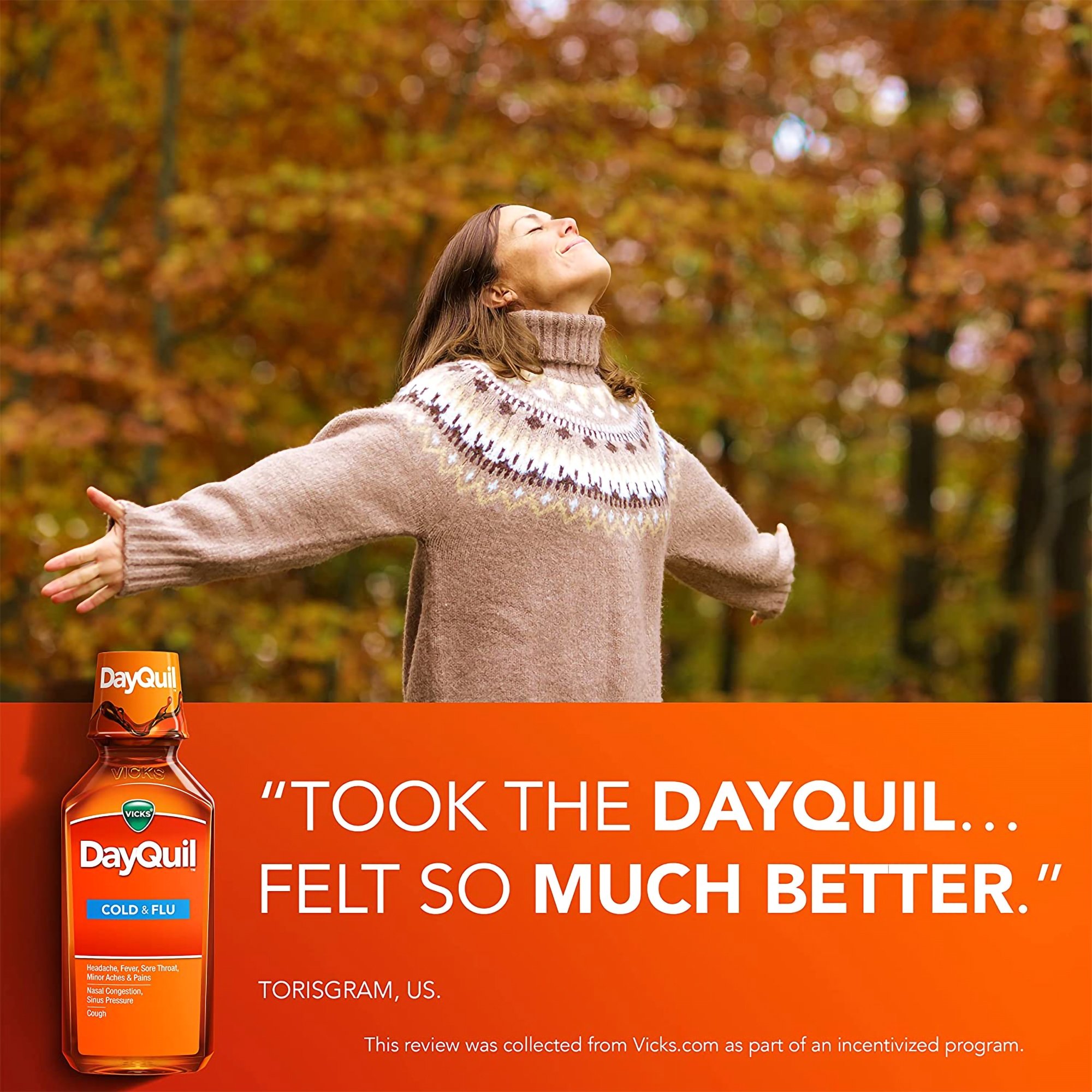 Procter & Gamble 32390001435 - Vicks DayQuil Cold & Flu Liquid - 1/Each