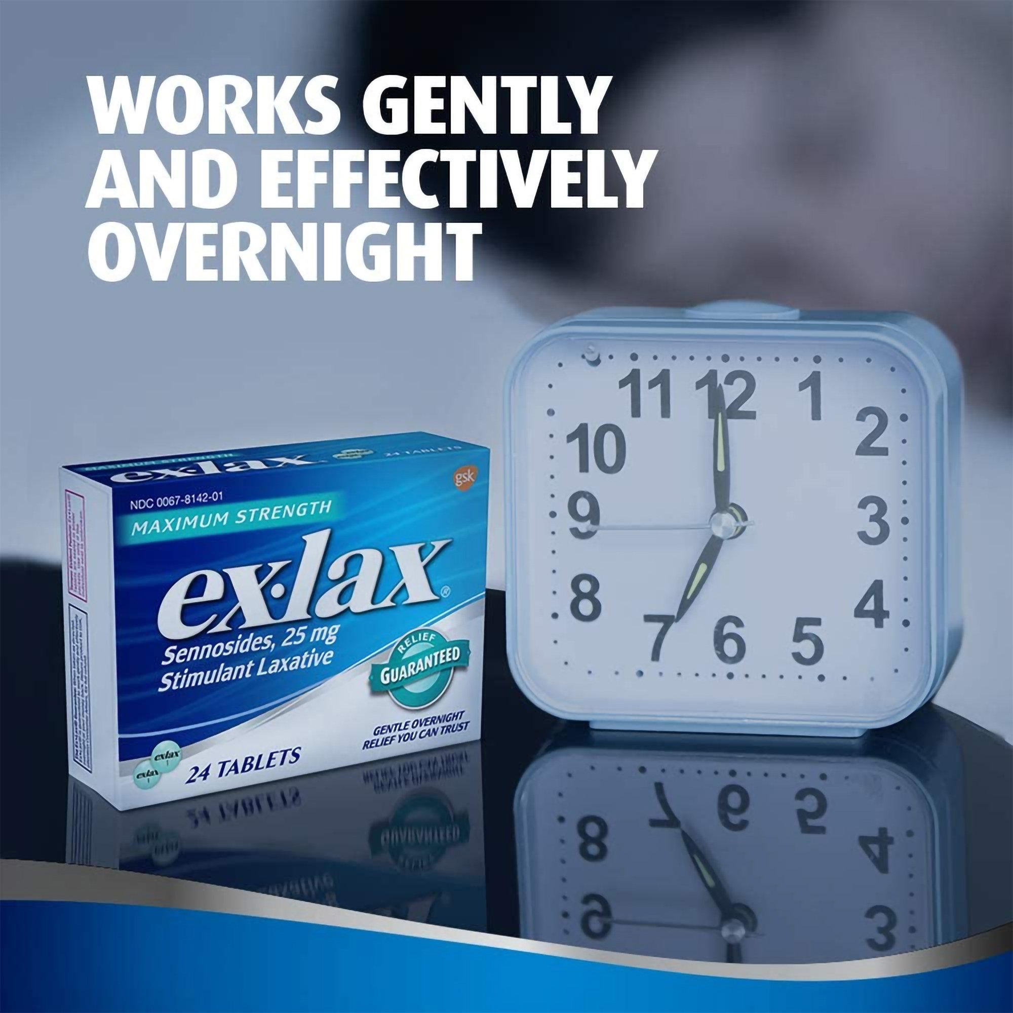 Novartis 00067001624 - Ex-Lax Tablets Maximum Strength - 24/Box