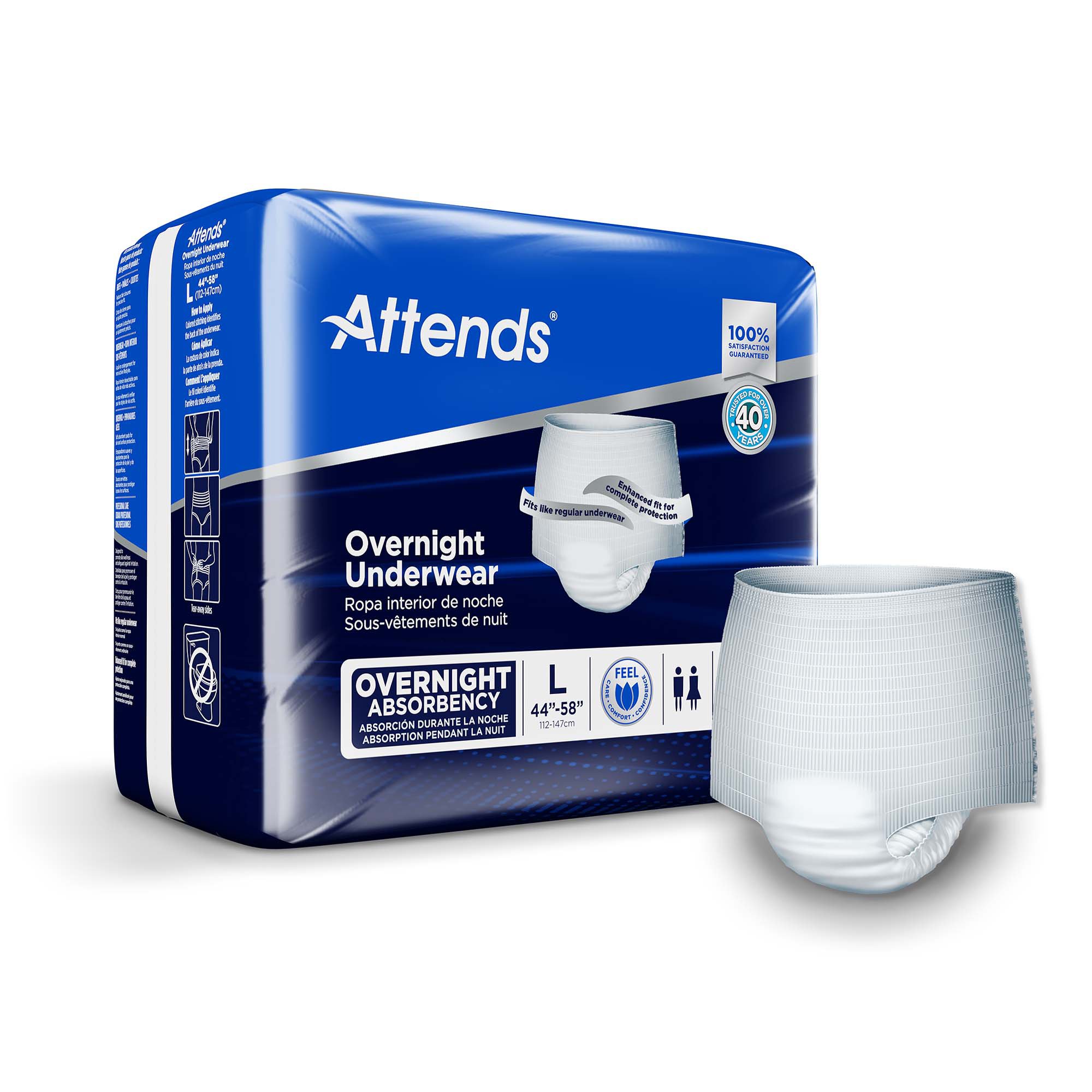 Attends Healthcare Products - APPNT30 Attends® Overnight Underwear with Extended Wear Protection