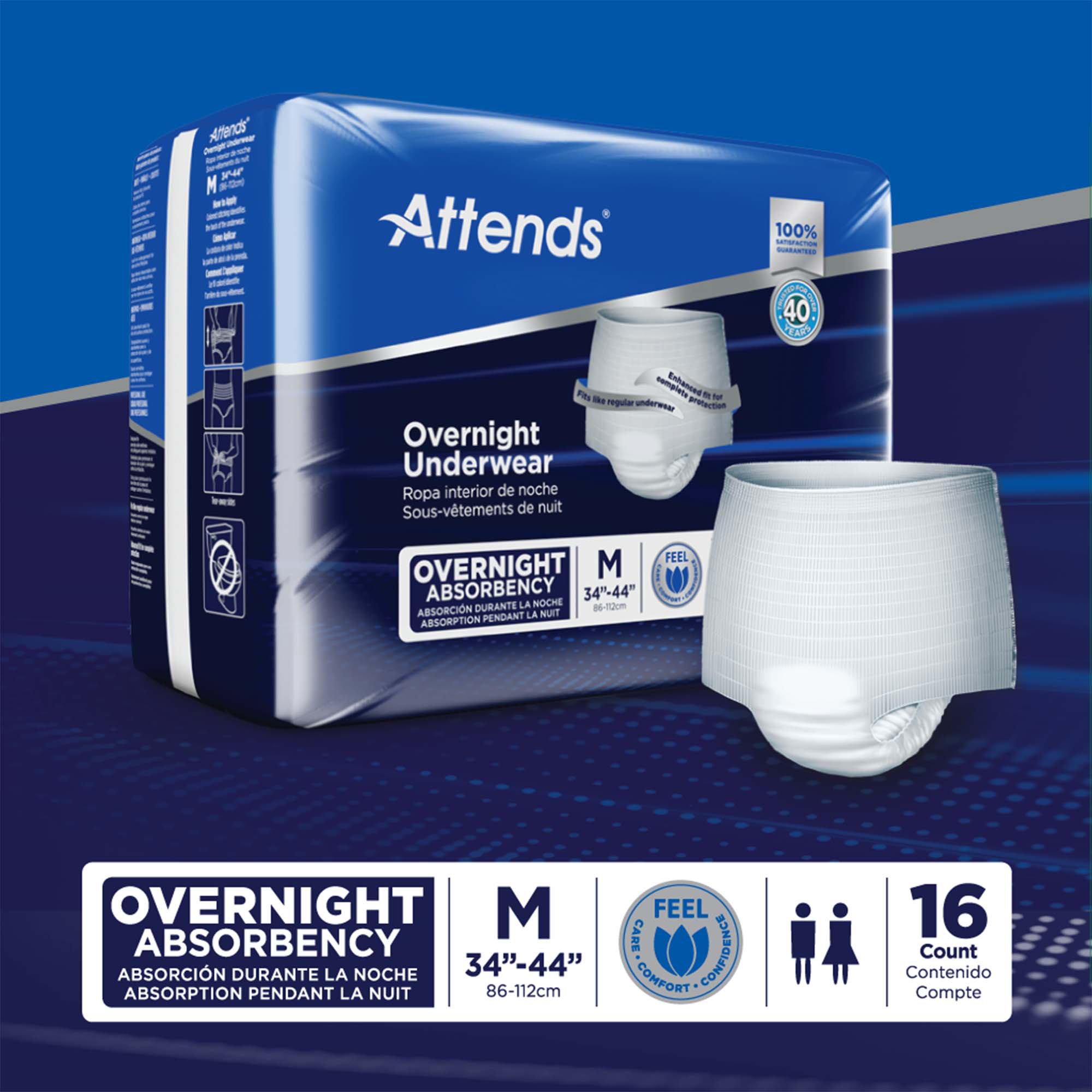 Attends Healthcare Products - APPNT20 Attends® Overnight Underwear with Extended Wear Protection