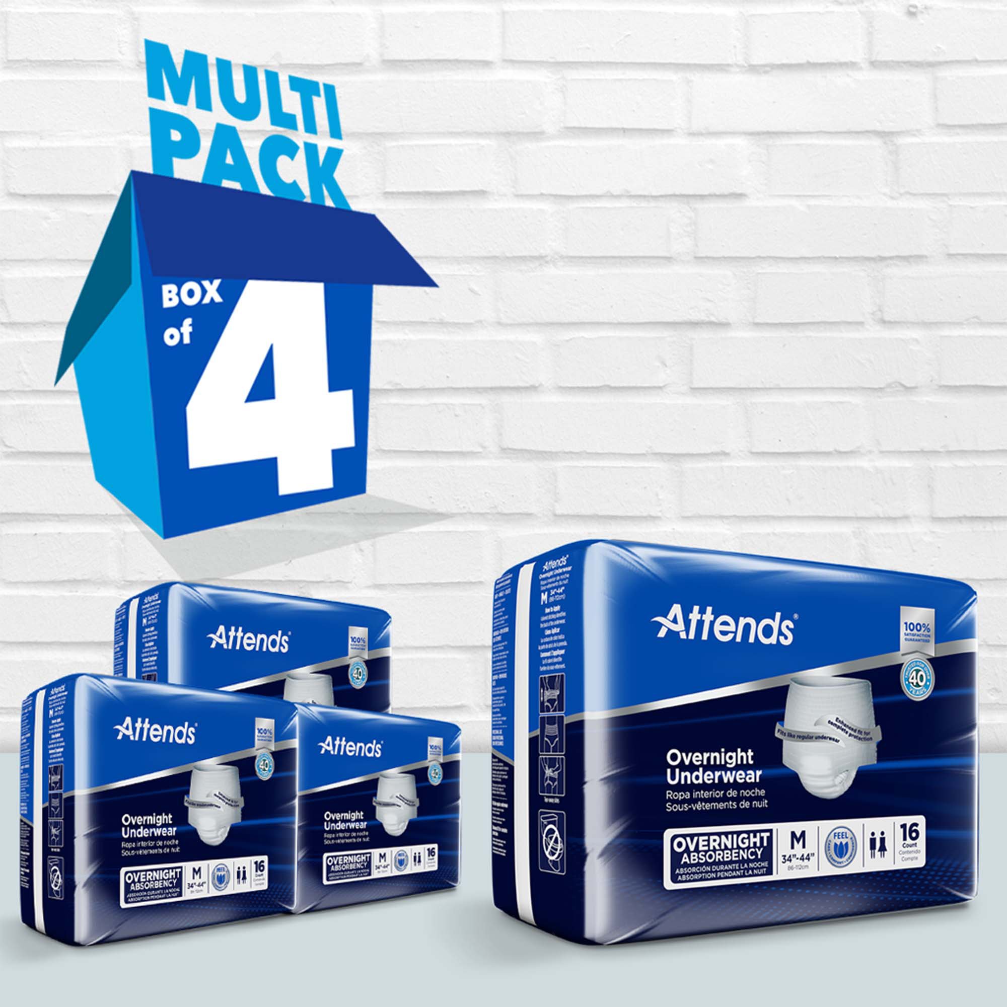 Attends Healthcare Products - APPNT20 Attends® Overnight Underwear with Extended Wear Protection
